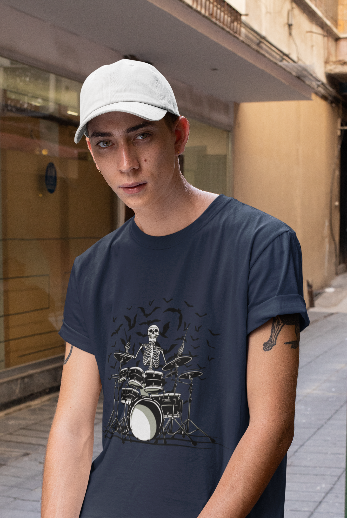 Skull Mens Half Sleeves T-shirt- FunkyTeesClub