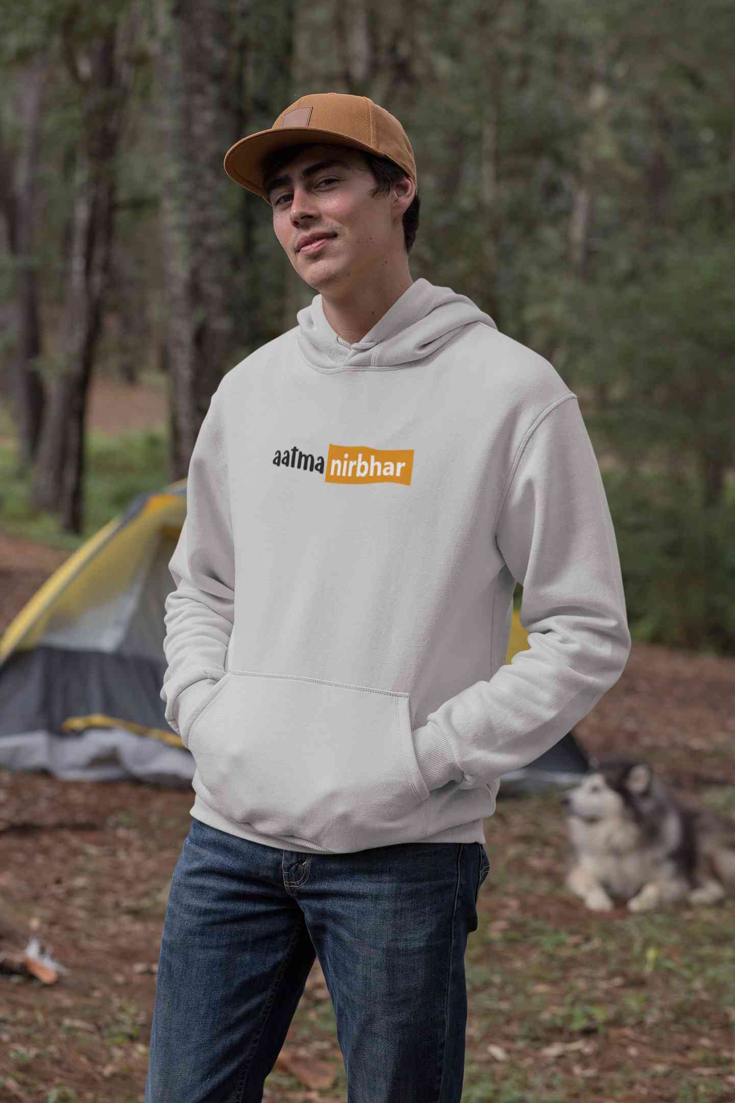 Aatmanirbhar Men Hoodies-FunkyTeesClub