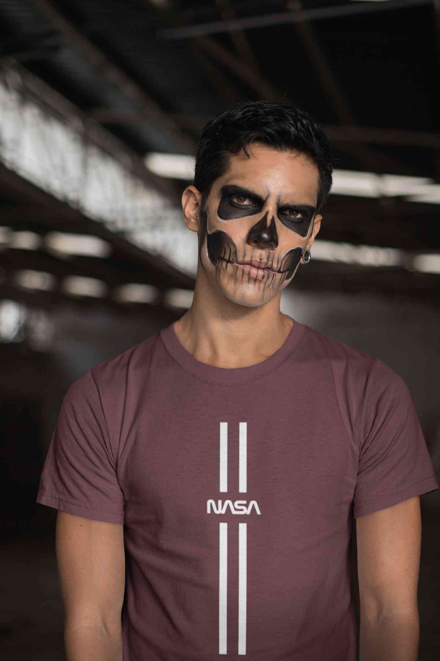 Strip Nasa Mens Half Sleeves T-shirt- FunkyTeesClub