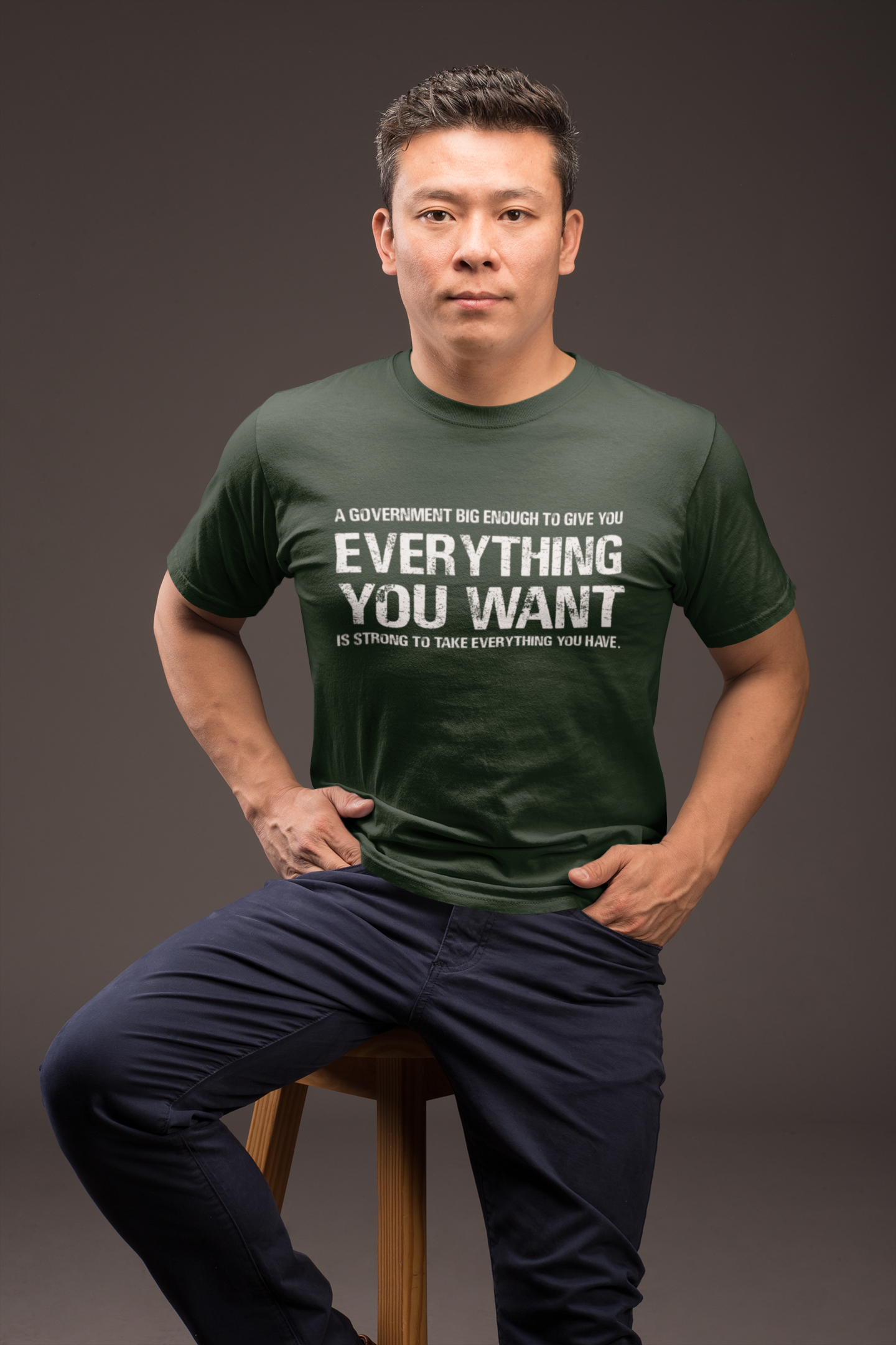 Libertarian Anti Socialism Government Political Philosophy Anti Government Mens Half Sleeves T-shirt- FunkyTeesClub