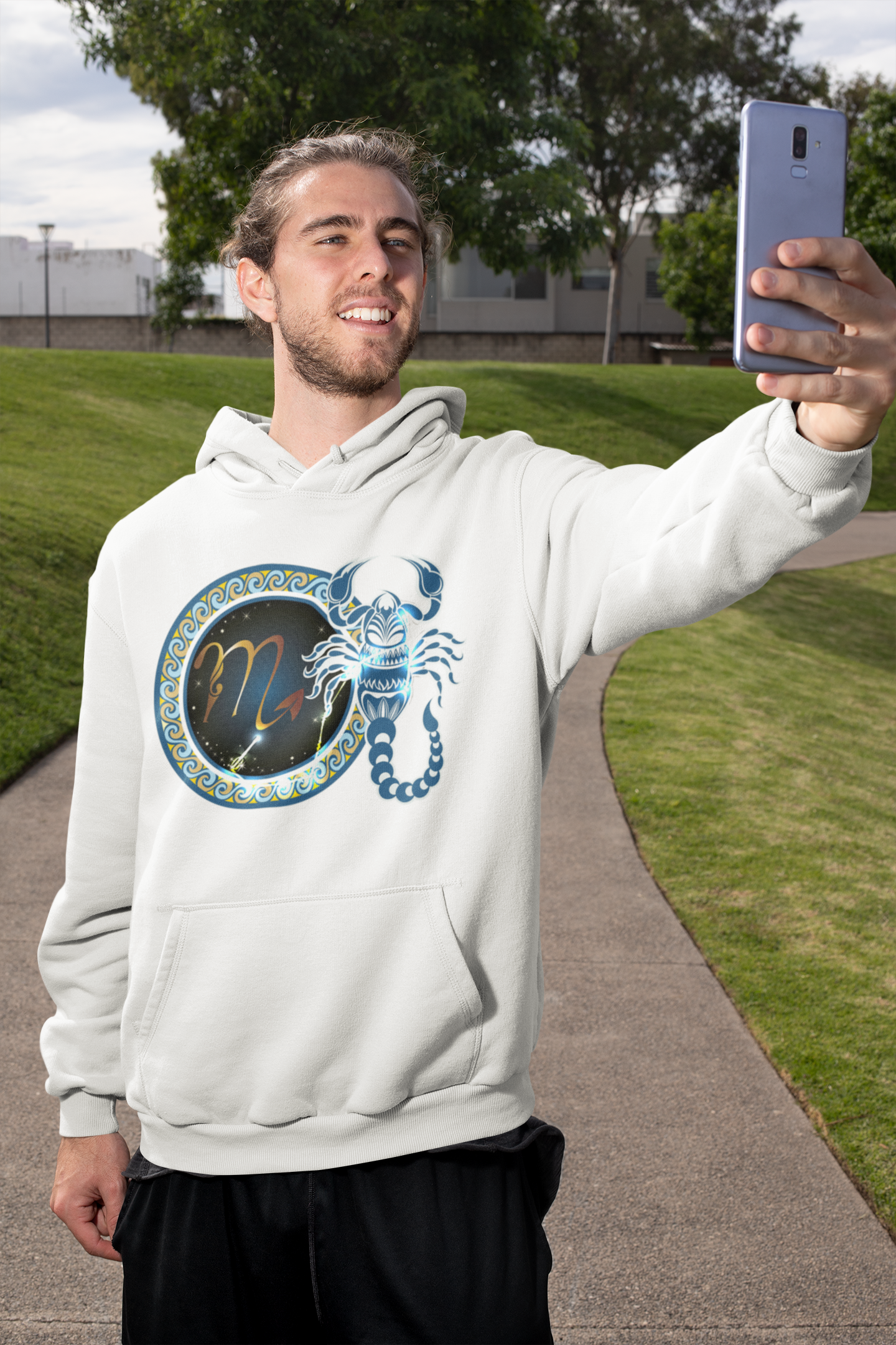 Scorpio Zodiac Sign Men Hoodies-FunkyTeesClub