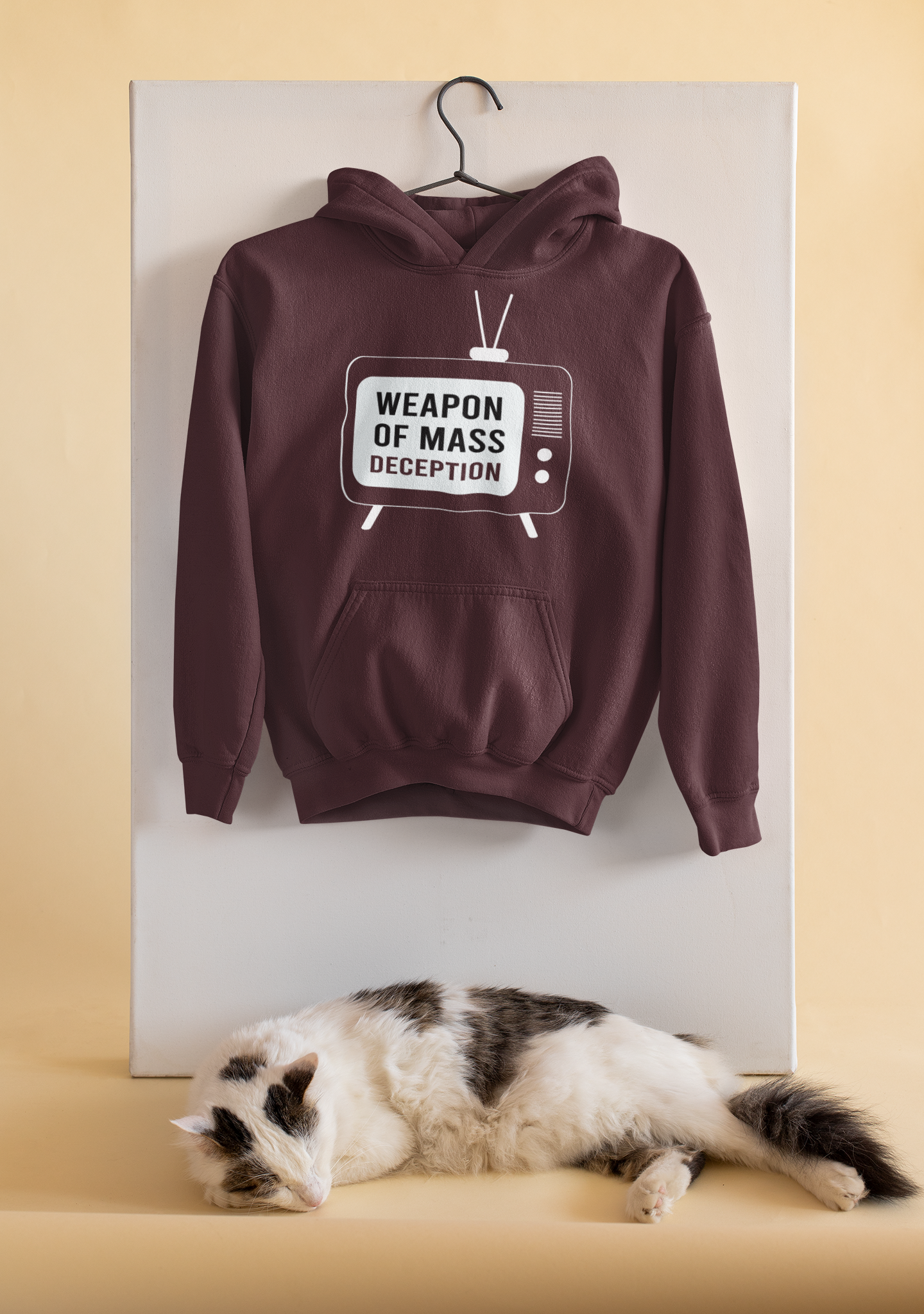 Weapon Of Mass Deception Anti Government Men Hoodies-FunkyTeesClub