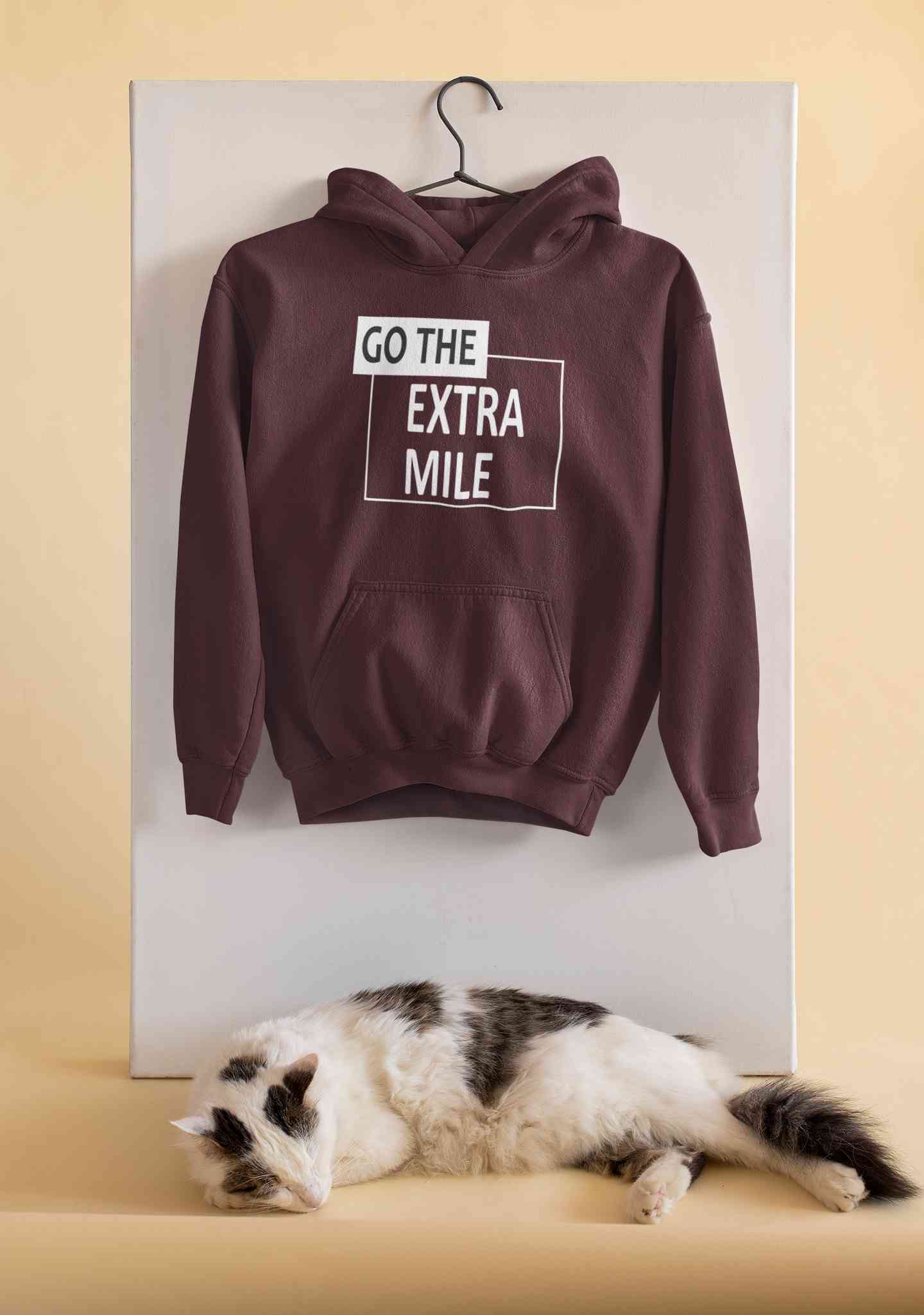 Go The Extra Mile Men Hoodies-FunkyTeesClub