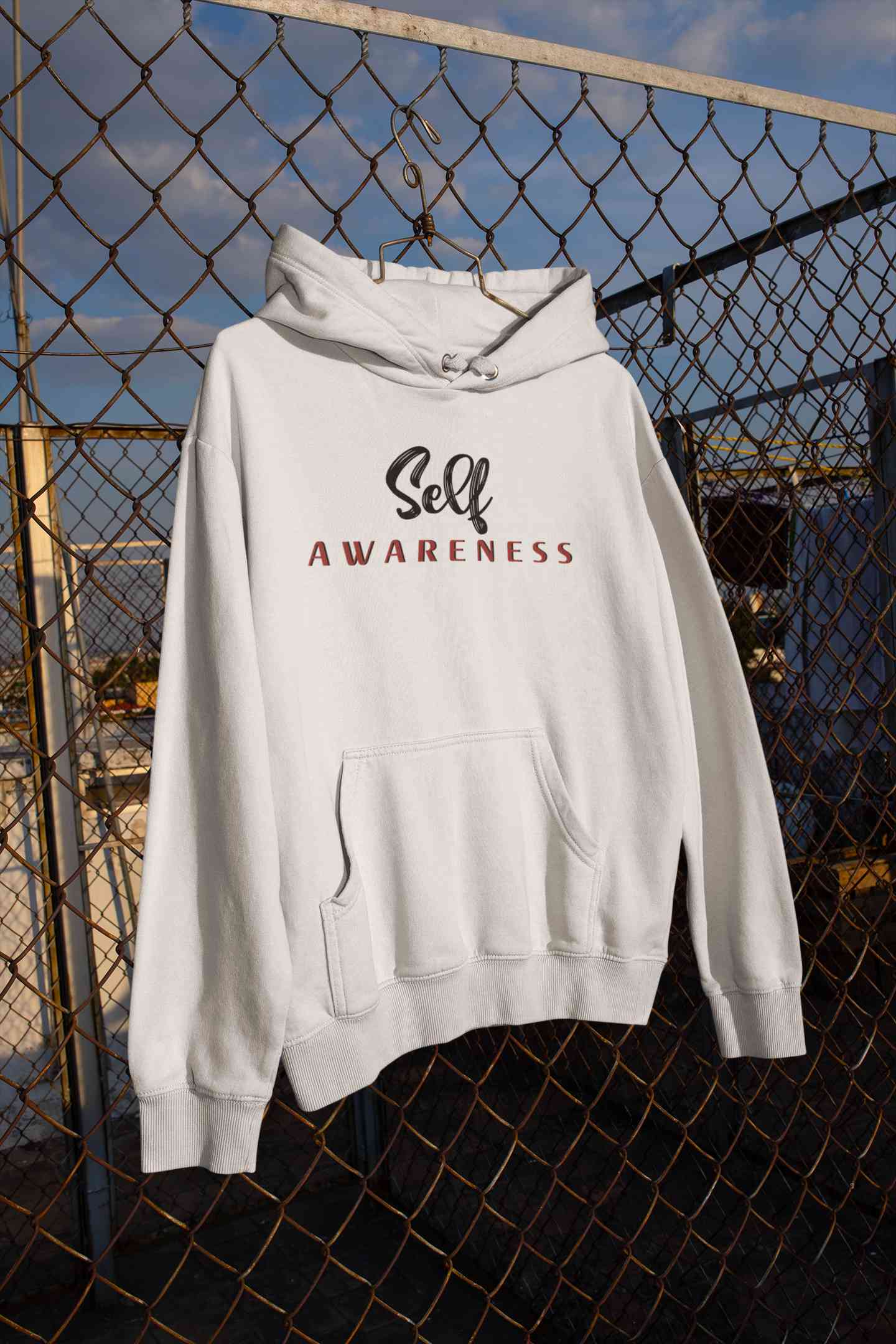 Self Awareness Typography Hoodies for Women-FunkyTeesClub