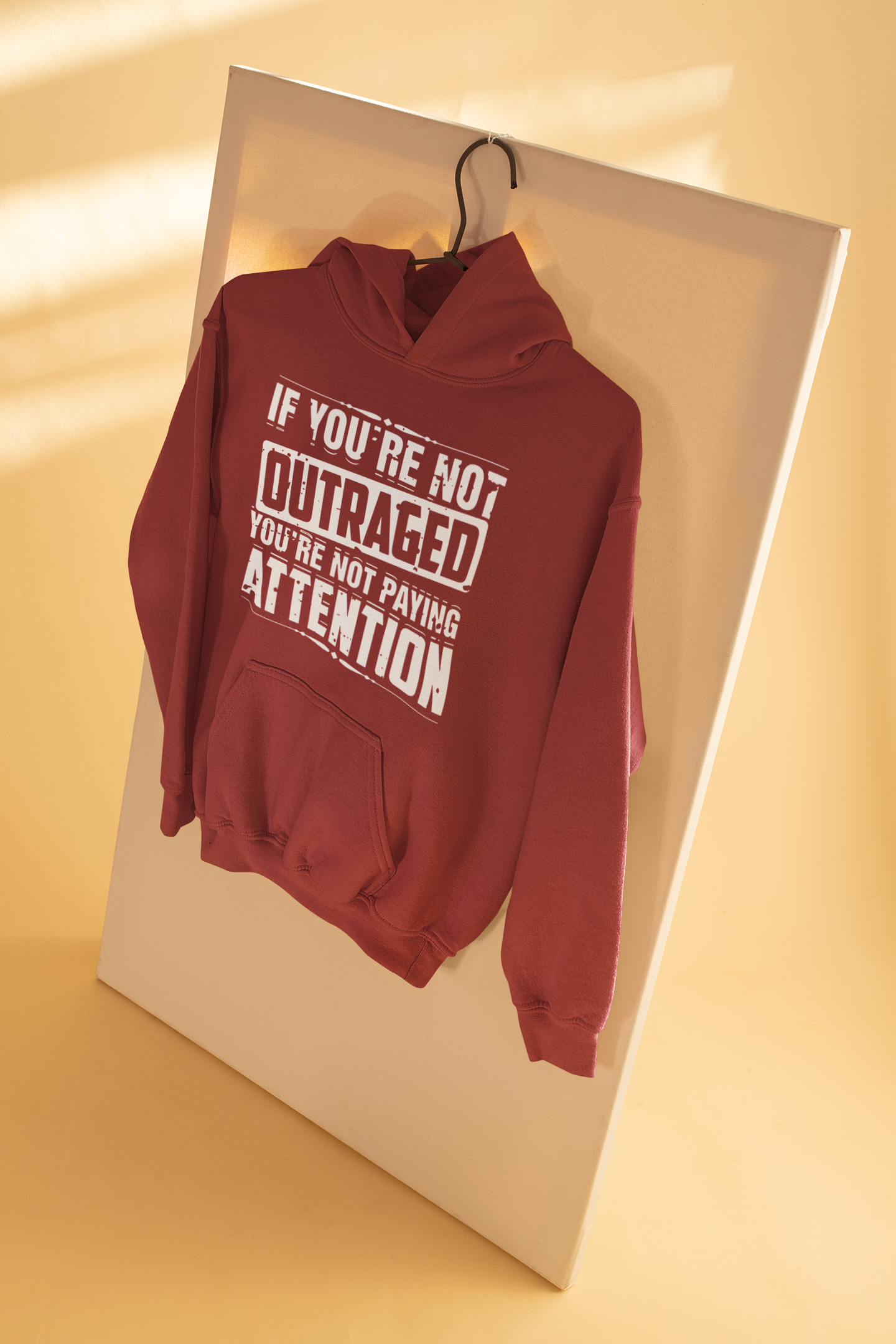 If You Are Not Outraged You Are Not Paying Attention Anti Government Men Hoodies-FunkyTeesClub