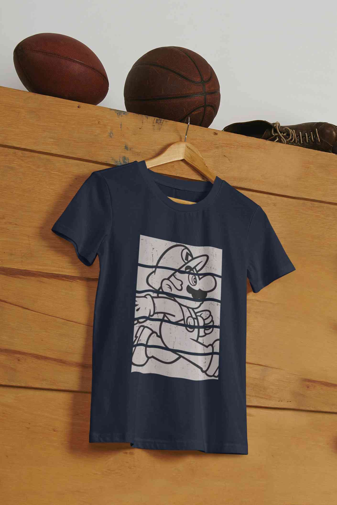 Super Mario Side Run Panels Women Half Sleeves T-shirt- FunkyTeesClub