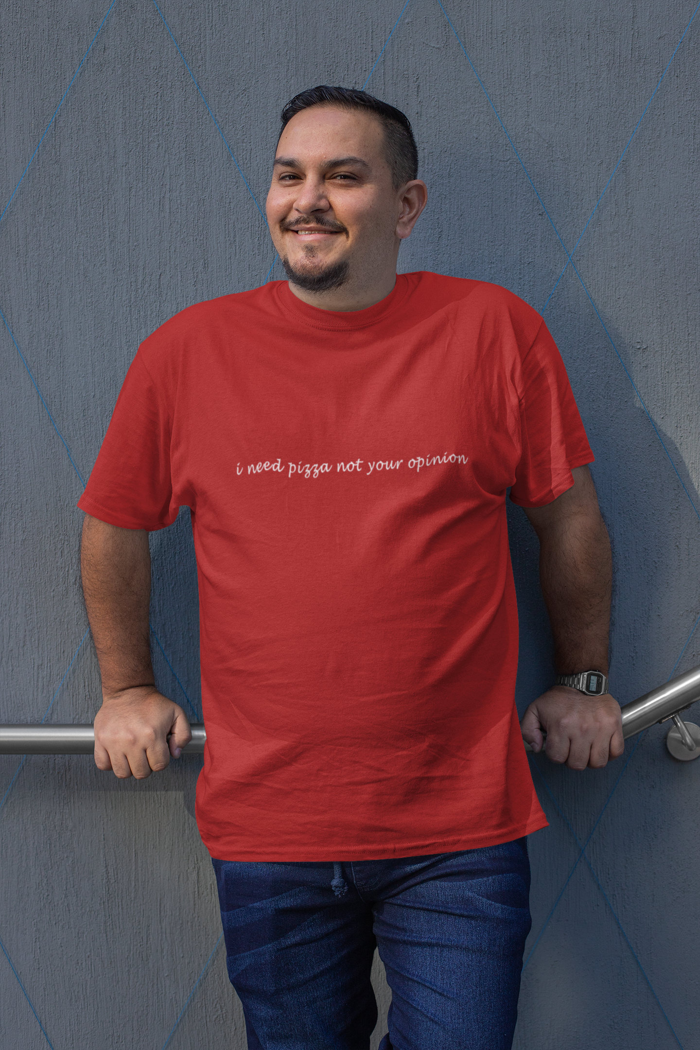 I need pizza not your opinion Minimal Mens Half Sleeves T-shirt- FunkyTeesClub