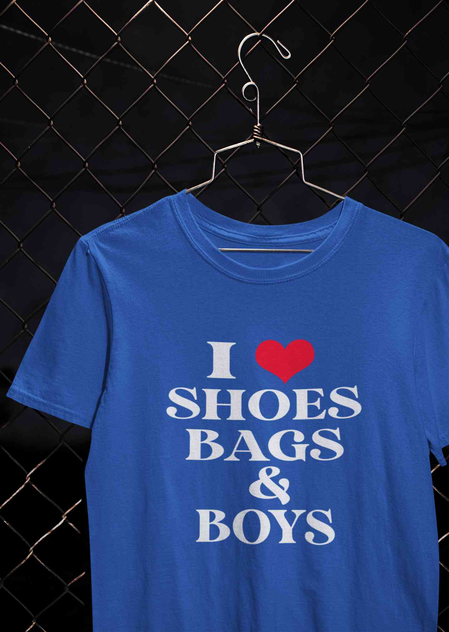 I Love Shoes Bags And Boys Women Half Sleeves T-shirt- FunkyTeesClub
