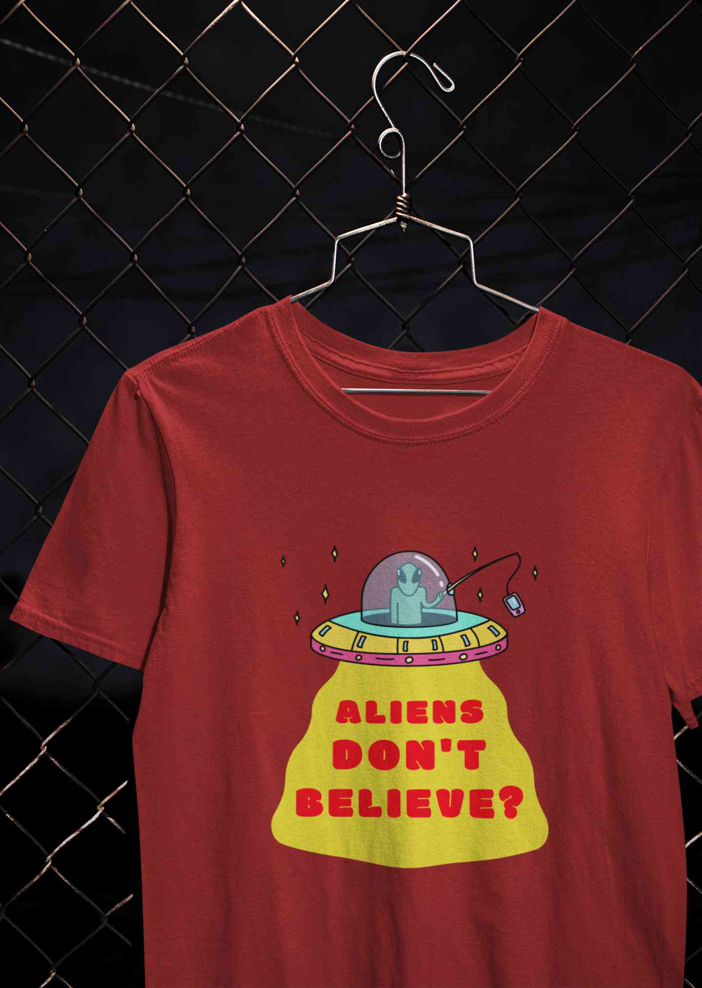 Aliens Do Not Beleive Mens Half Sleeves T-shirt- FunkyTeesClub