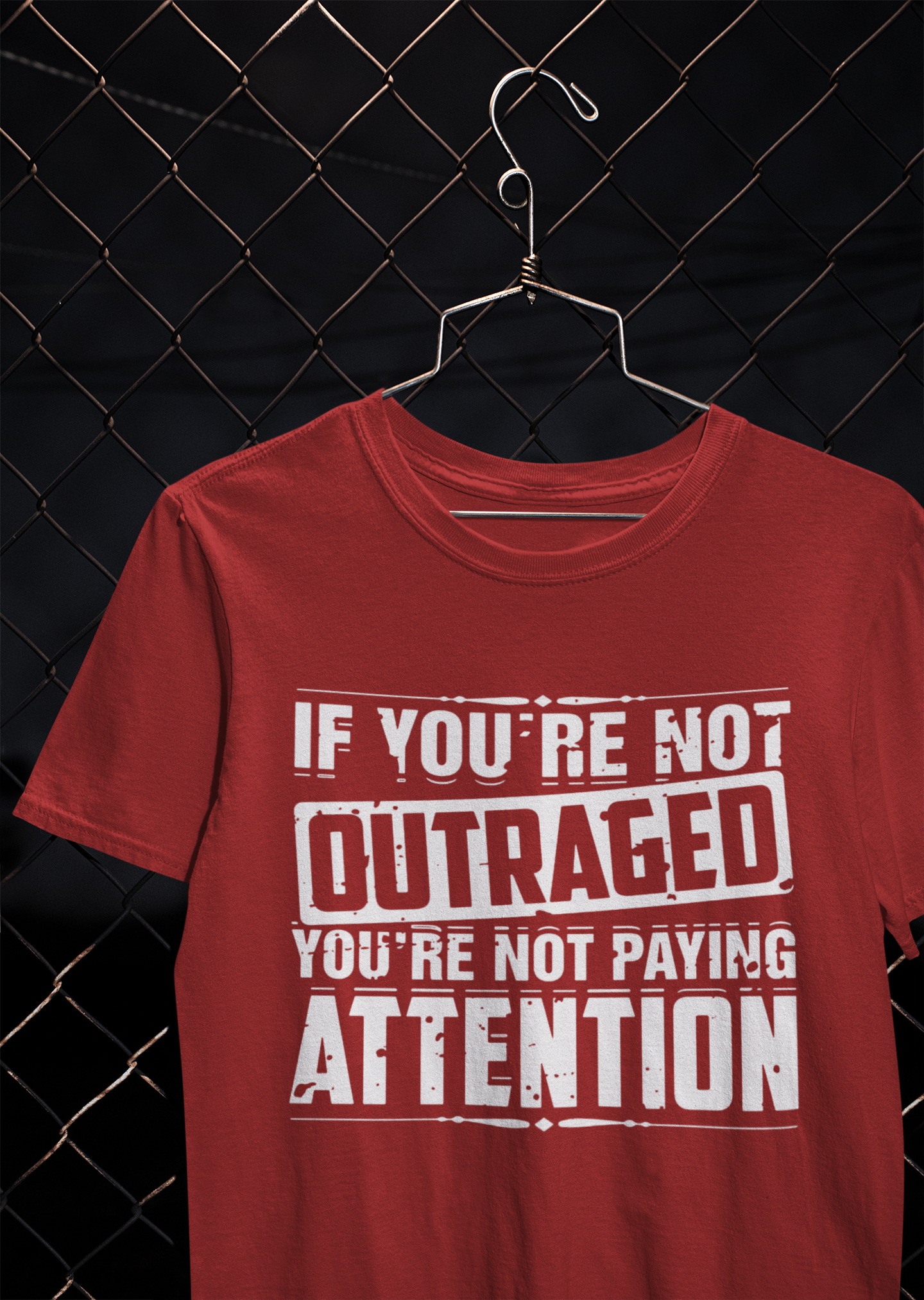 If You Are Not Outraged You Are Not Paying Attention Anti Government Women Half Sleeves T-shirt- FunkyTeesClub