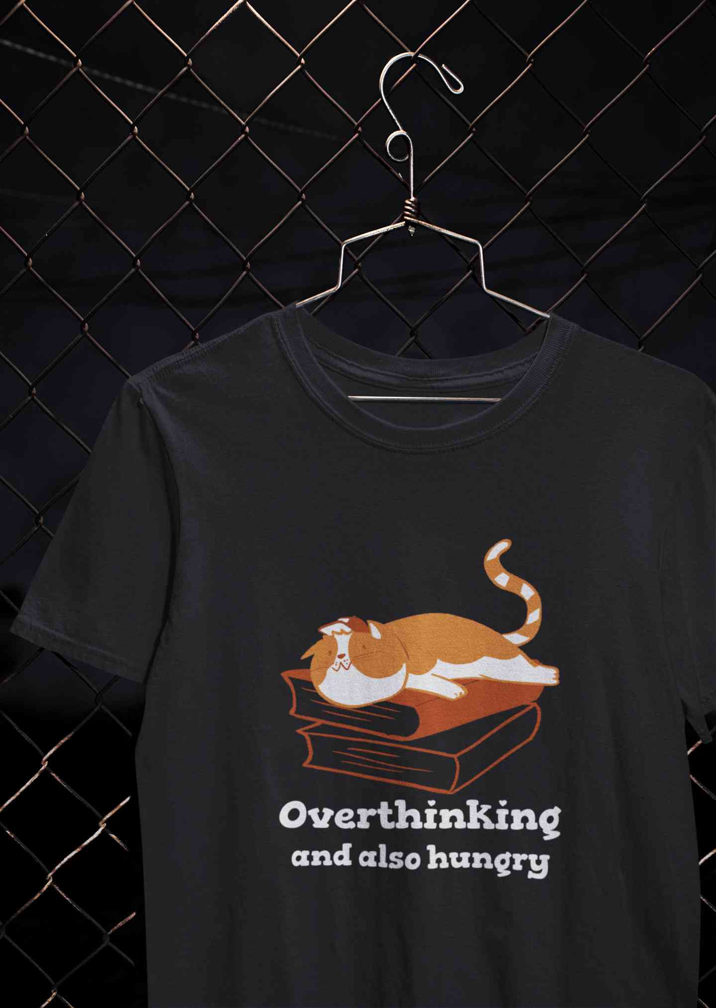 Overthinking And Also Hungry Mens Half Sleeves T-shirt- FunkyTeesClub
