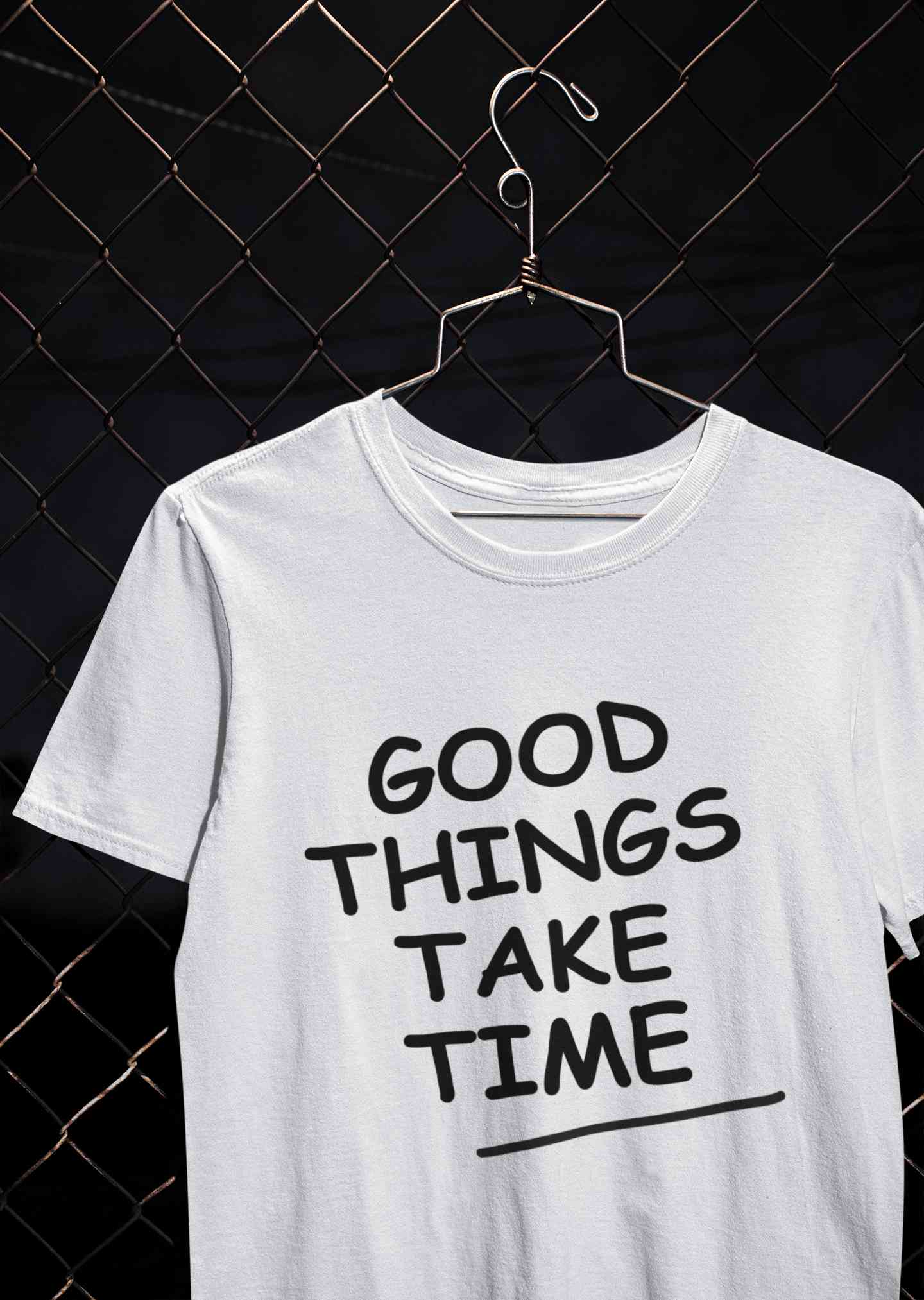 Good Things Take Time Mens Half Sleeves T-shirt- FunkyTeesClub