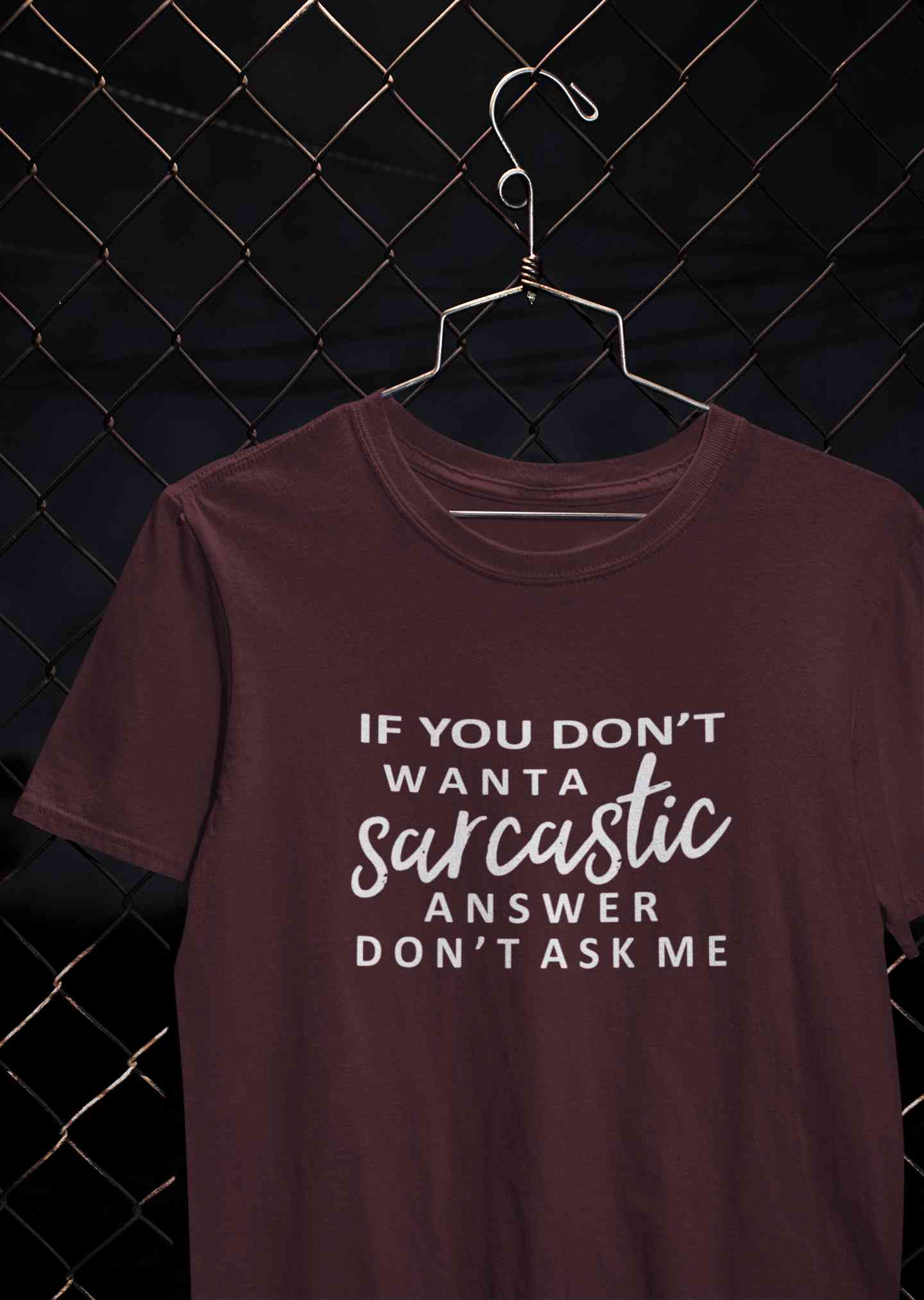 If You Do Not Sarcastic Answer Typography Mens Half Sleeves T-shirt- FunkyTeesClub