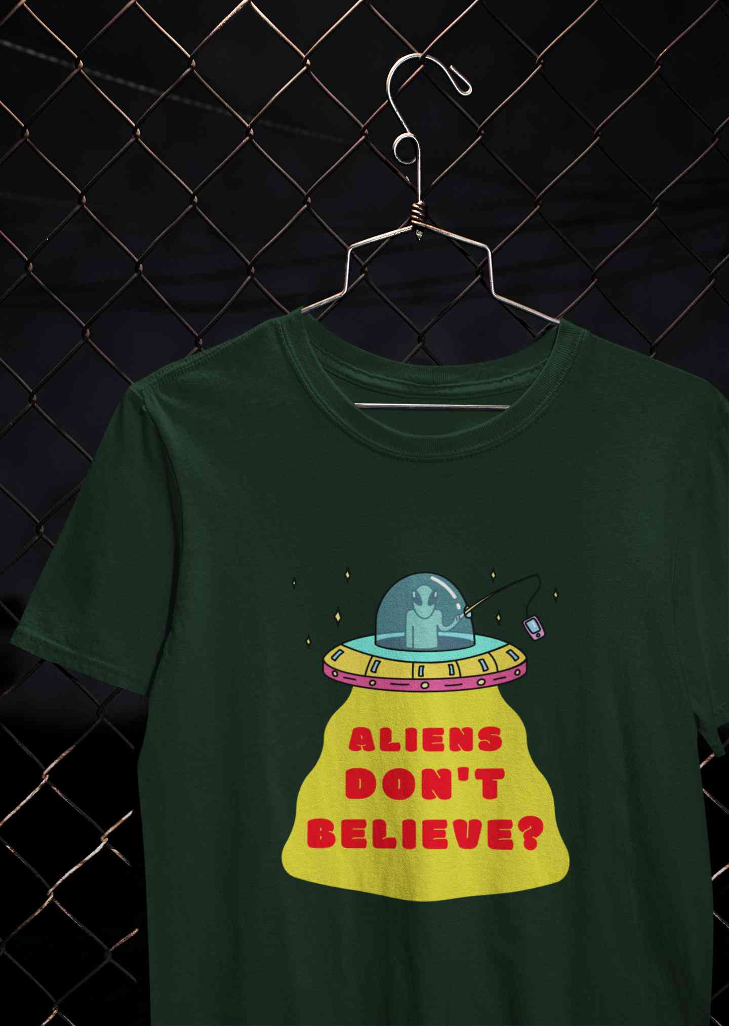 Aliens Do Not Beleive Mens Half Sleeves T-shirt- FunkyTeesClub