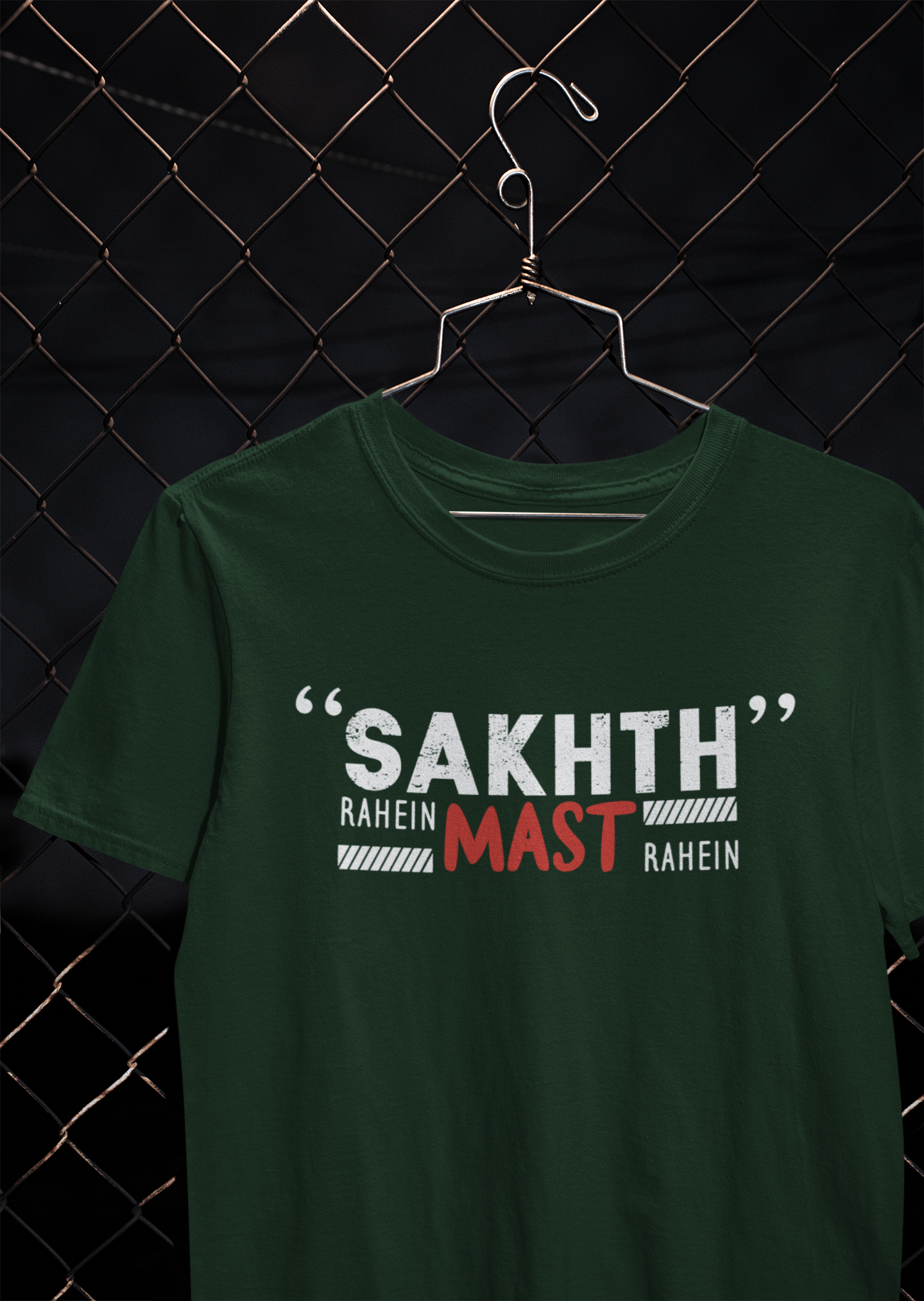 Sakht Rahe Mast Rahe Desi Mens Half Sleeves T-shirt- FunkyTeesClub