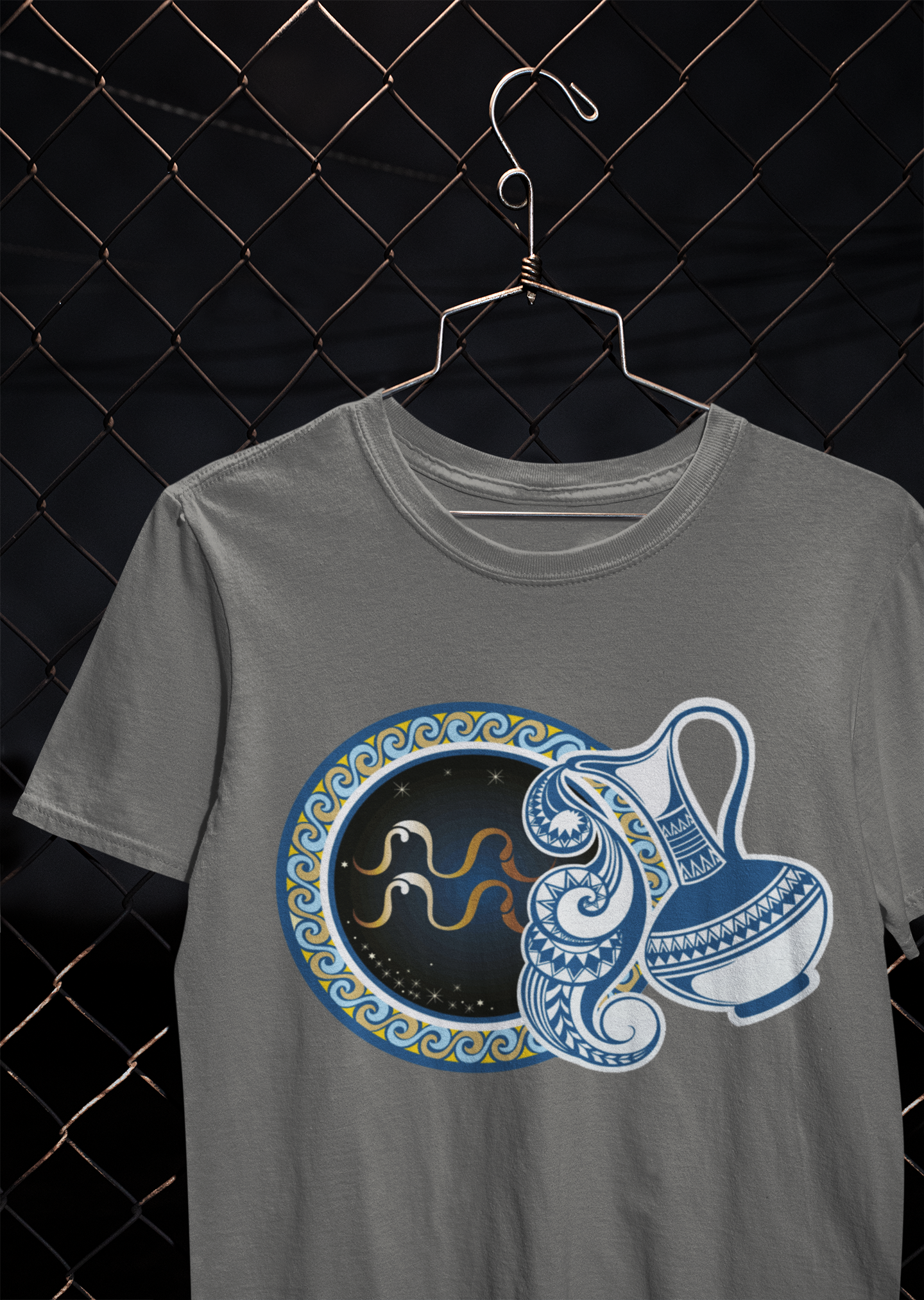 Aquarius Zodiac Sign Women Half Sleeves T-shirt- FunkyTeesClub