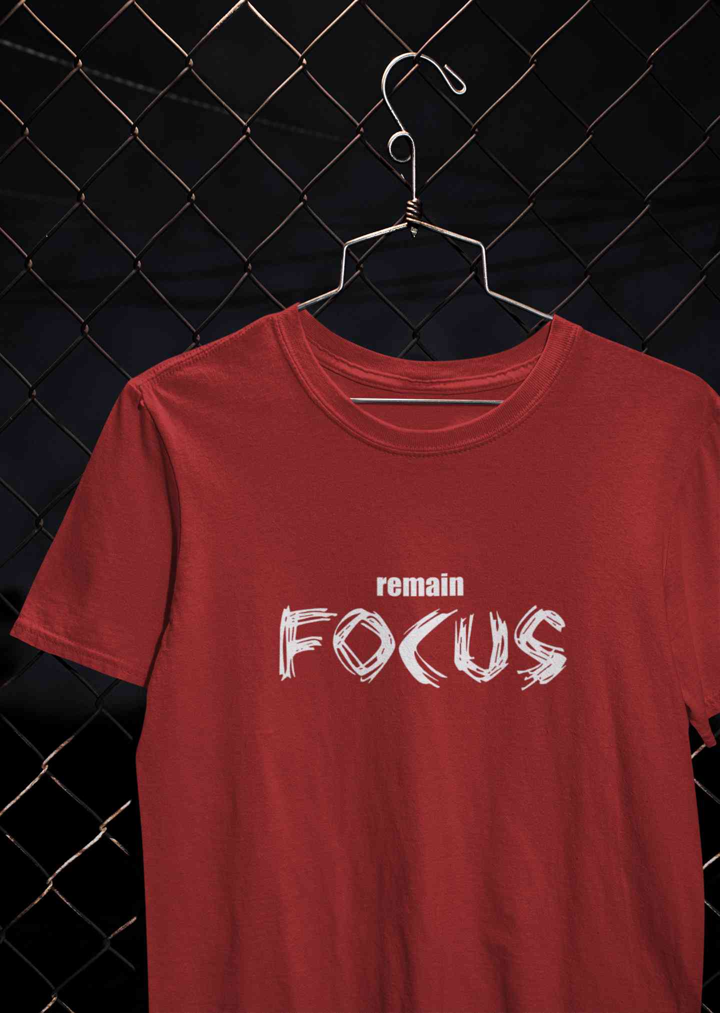 Remain Focus Minimals Mens Half Sleeves T-shirt- FunkyTeesClub