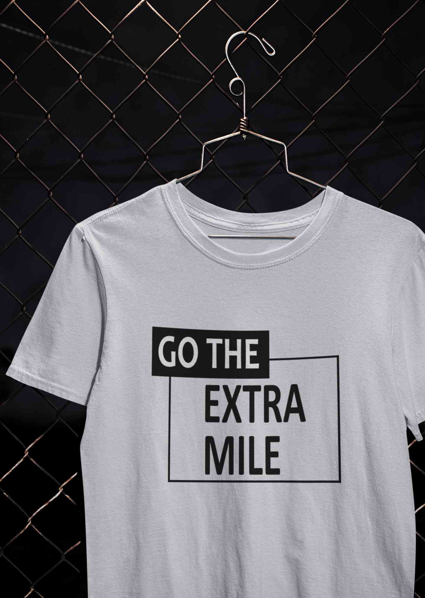 Go The Extra Mile Mens Half Sleeves T-shirt- FunkyTeesClub