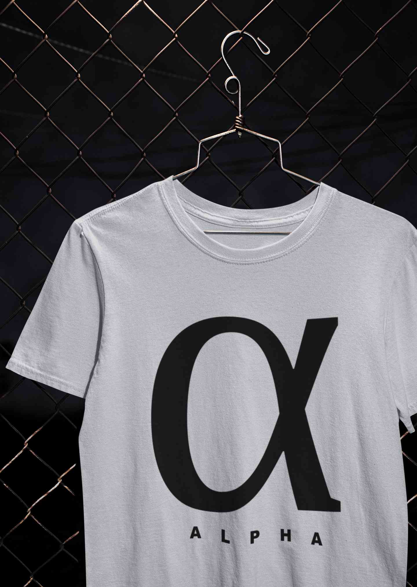Alpha Mens Half Sleeves T-shirt- FunkyTeesClub