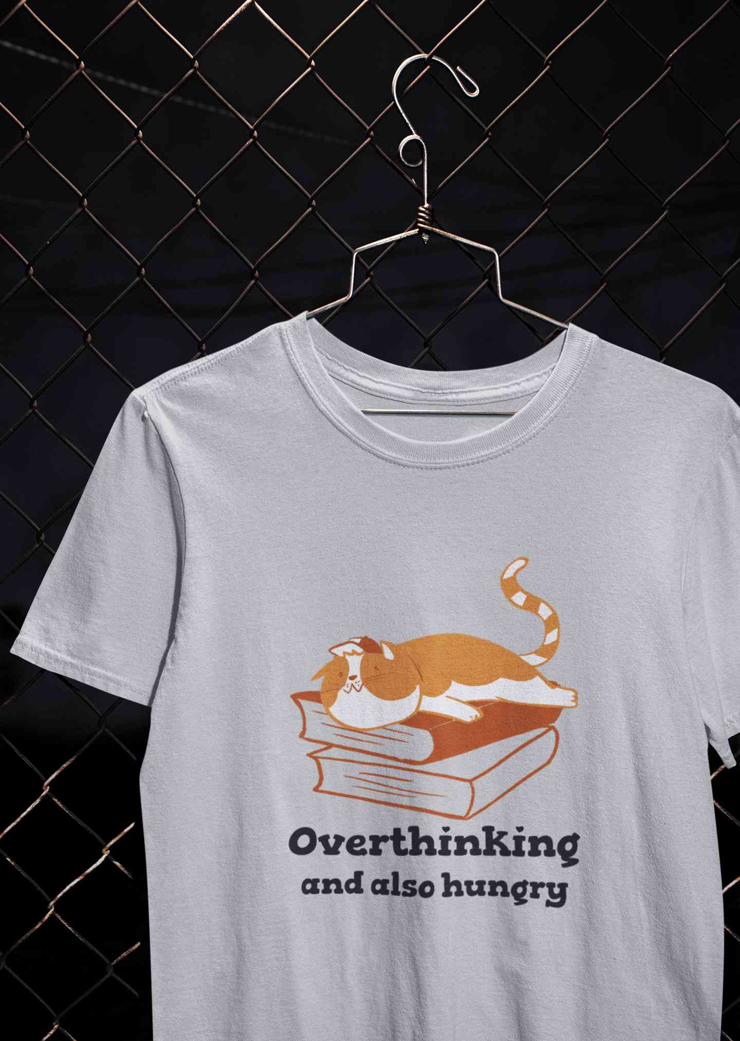 Overthinking And Also Hungry Women Half Sleeves T-shirt- FunkyTeesClub