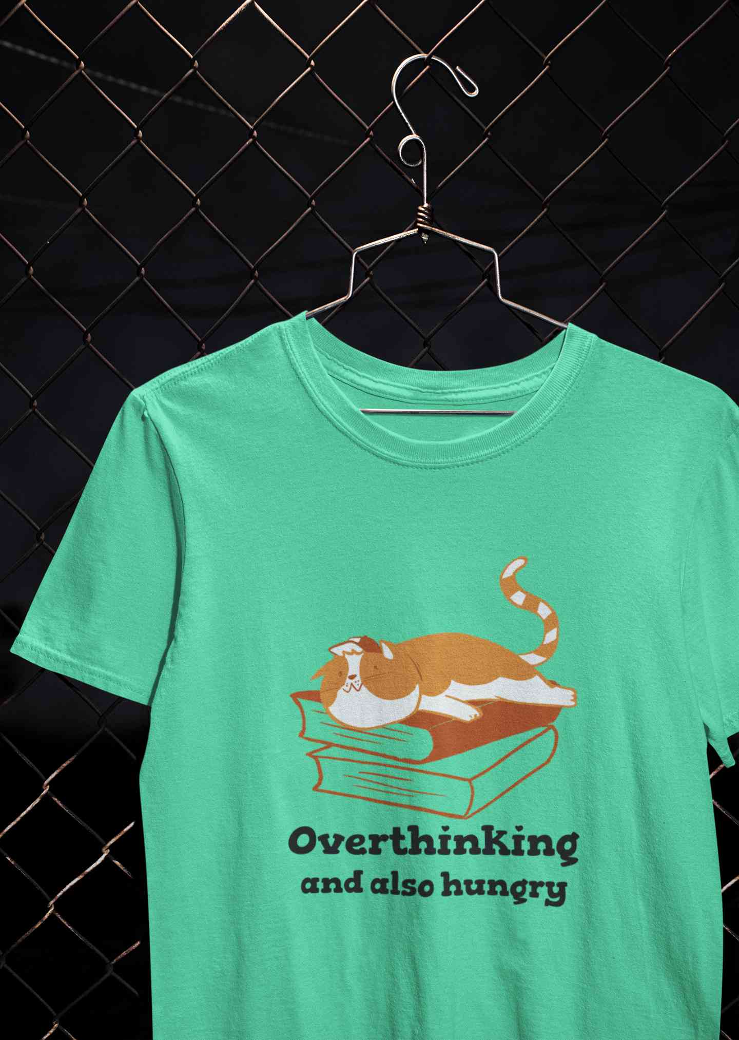 Overthinking And Also Hungry Mens Half Sleeves T-shirt- FunkyTeesClub