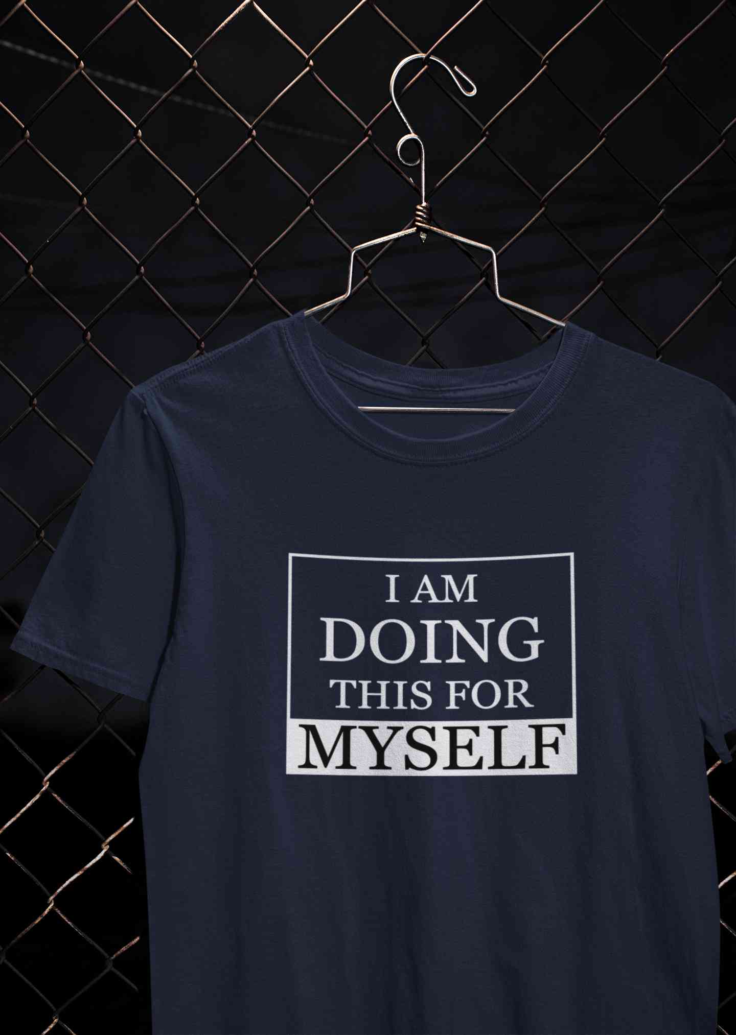 I am Doing This For Myself Typography Mens Half Sleeves T-shirt- FunkyTeesClub