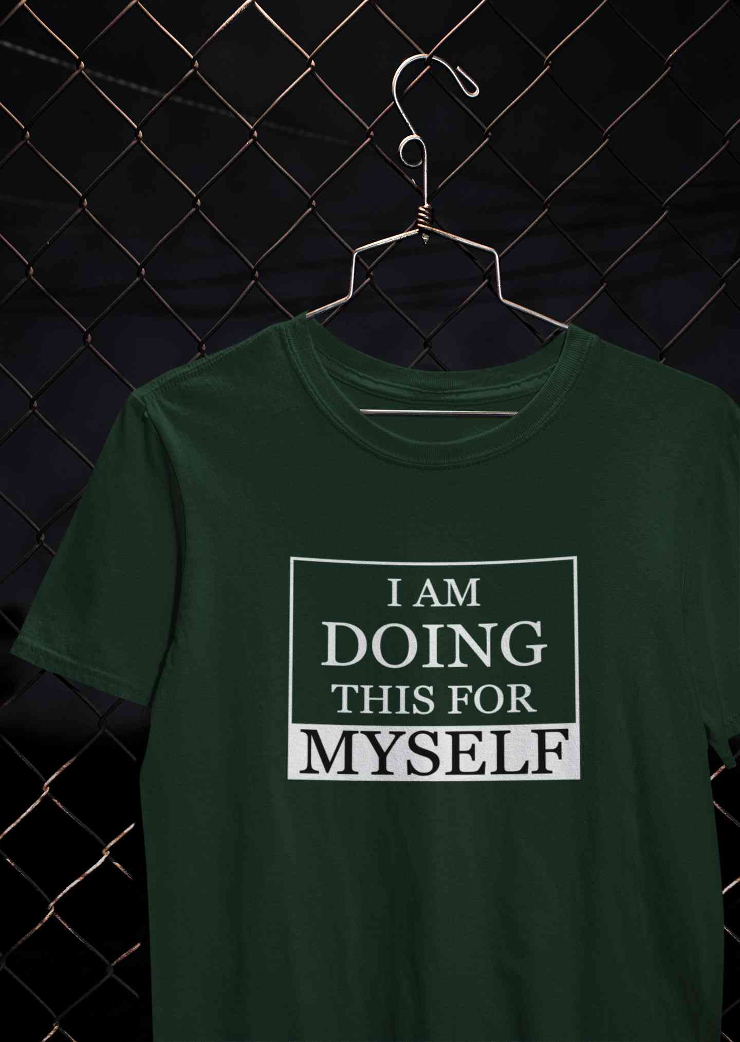 I am Doing This For Myself Typography Mens Half Sleeves T-shirt- FunkyTeesClub