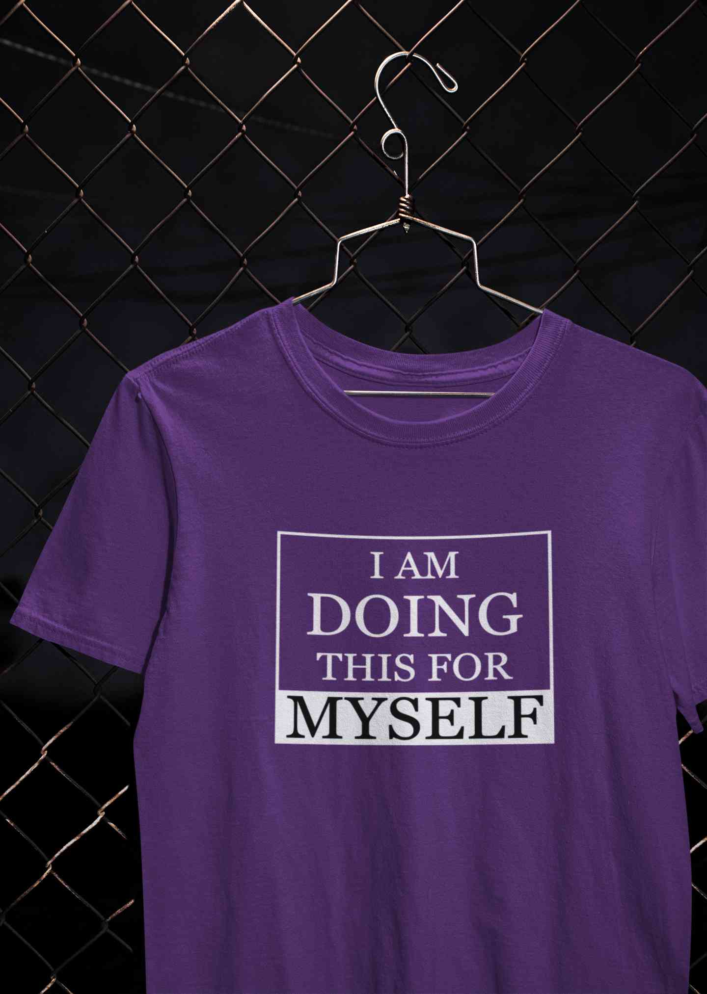 I am Doing This For Myself Typography Mens Half Sleeves T-shirt- FunkyTeesClub