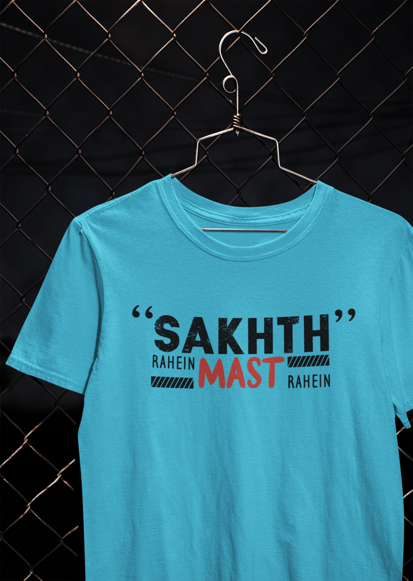 Sakht Rahe Mast Rahe Desi Mens Half Sleeves T-shirt- FunkyTeesClub