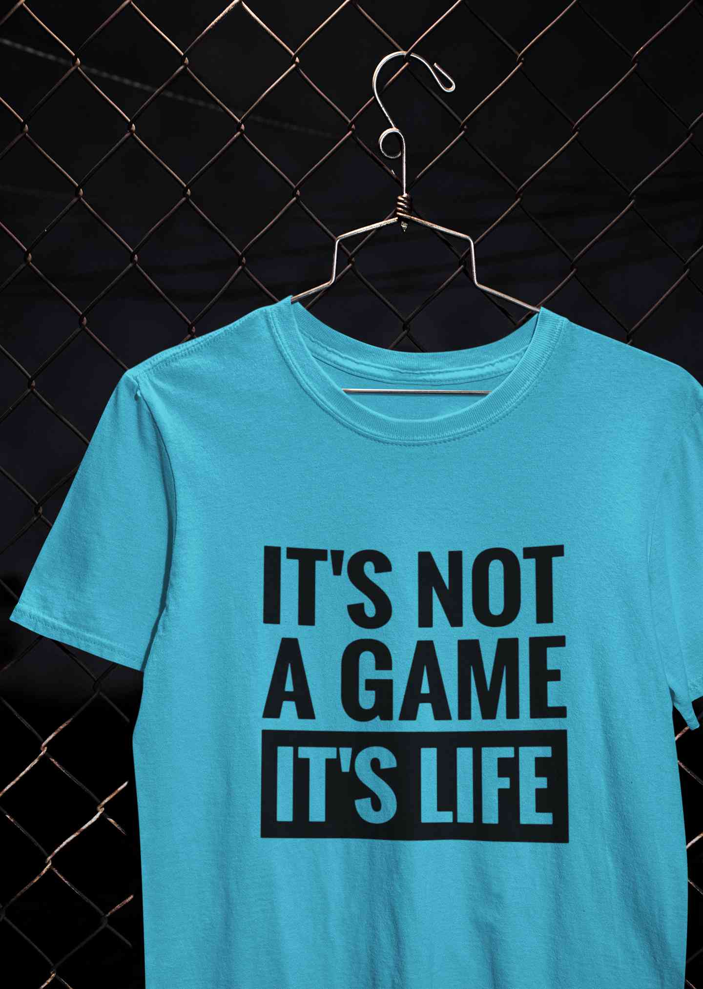 Its Not A Game Its Life Typography Mens Half Sleeves T-shirt- FunkyTeesClub