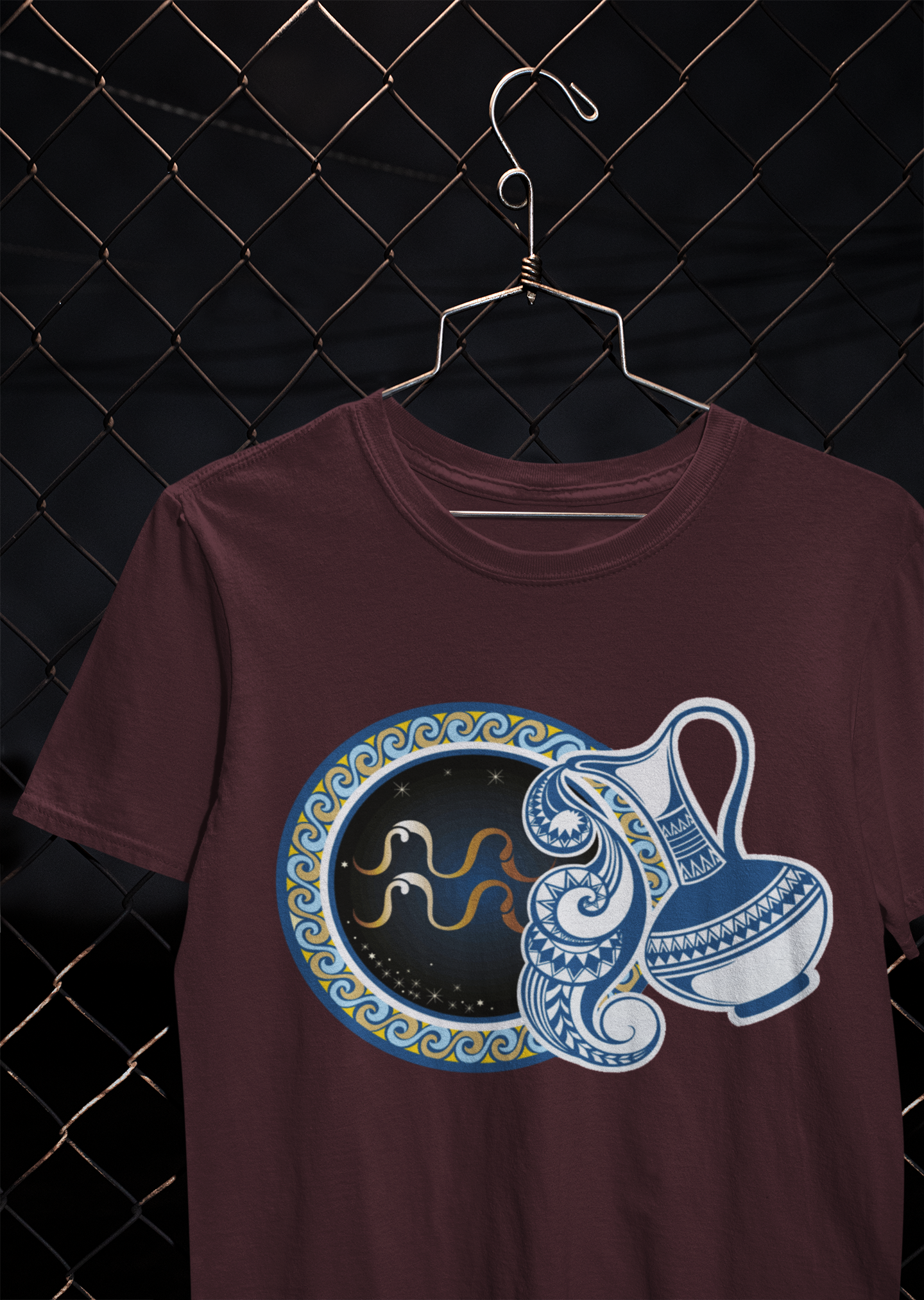 Aquarius Zodiac Sign Women Half Sleeves T-shirt- FunkyTeesClub