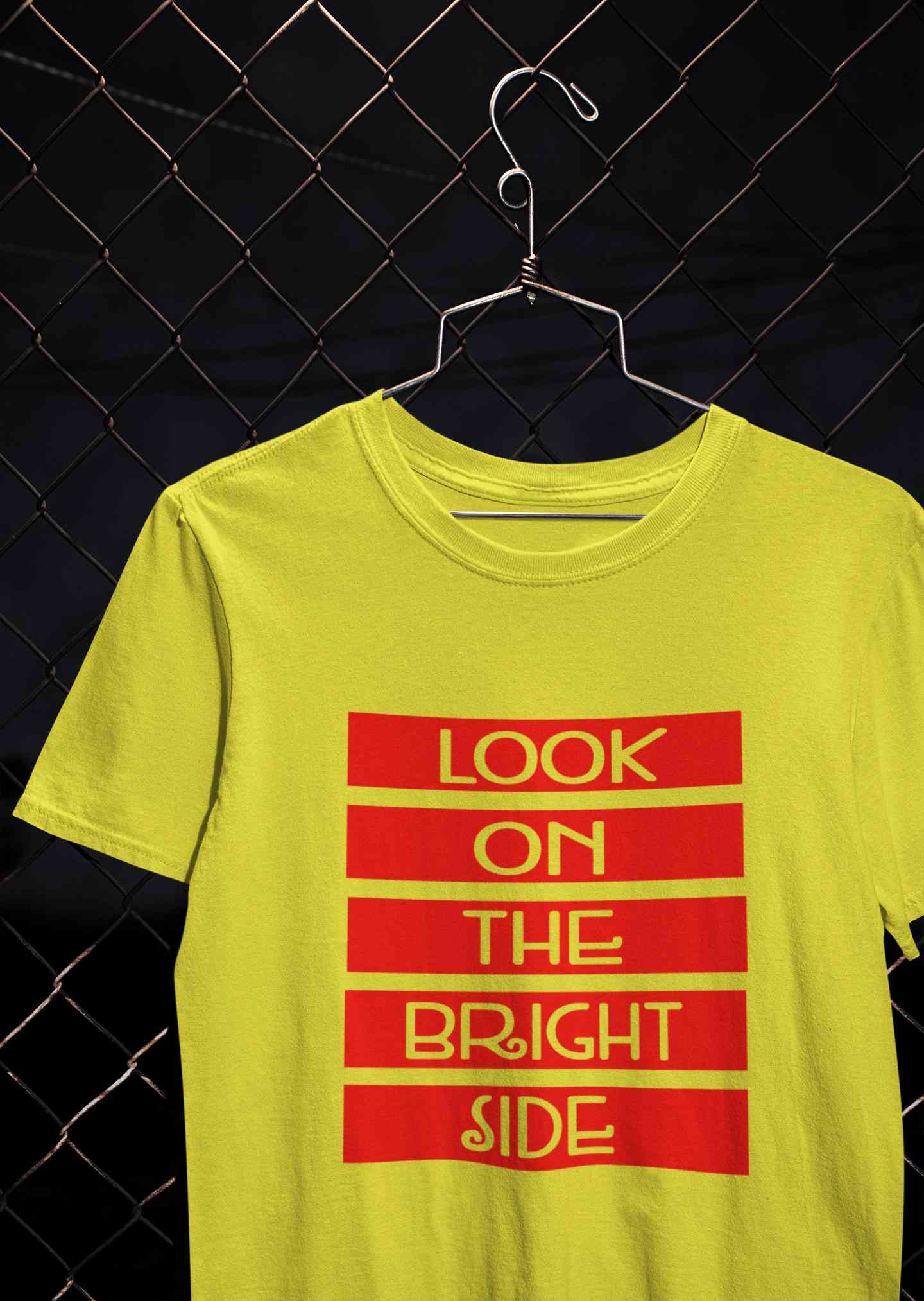 Look On The Bright Side Mens Half Sleeves T-shirt- FunkyTeesClub