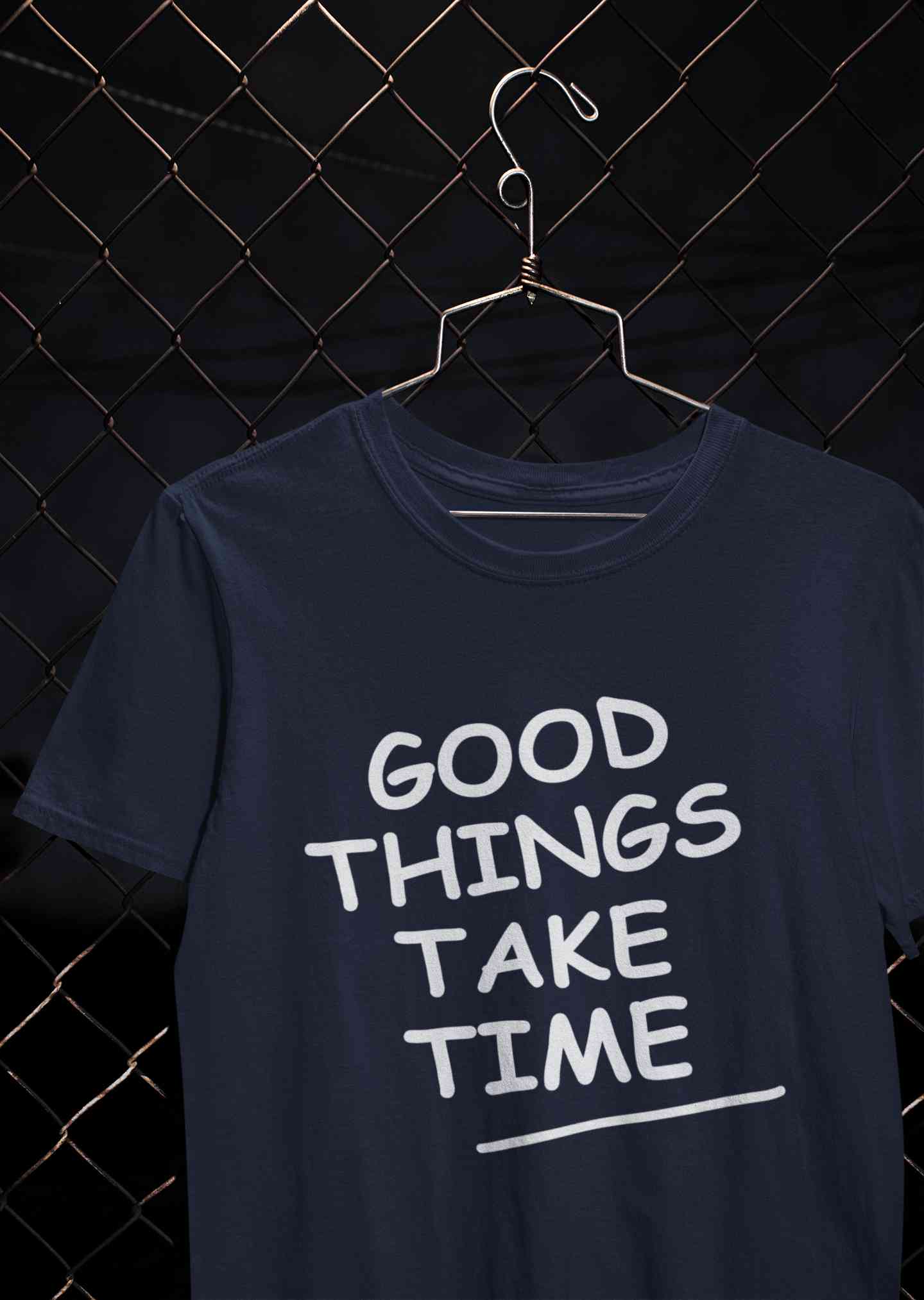 Good Things Take Time Mens Half Sleeves T-shirt- FunkyTeesClub