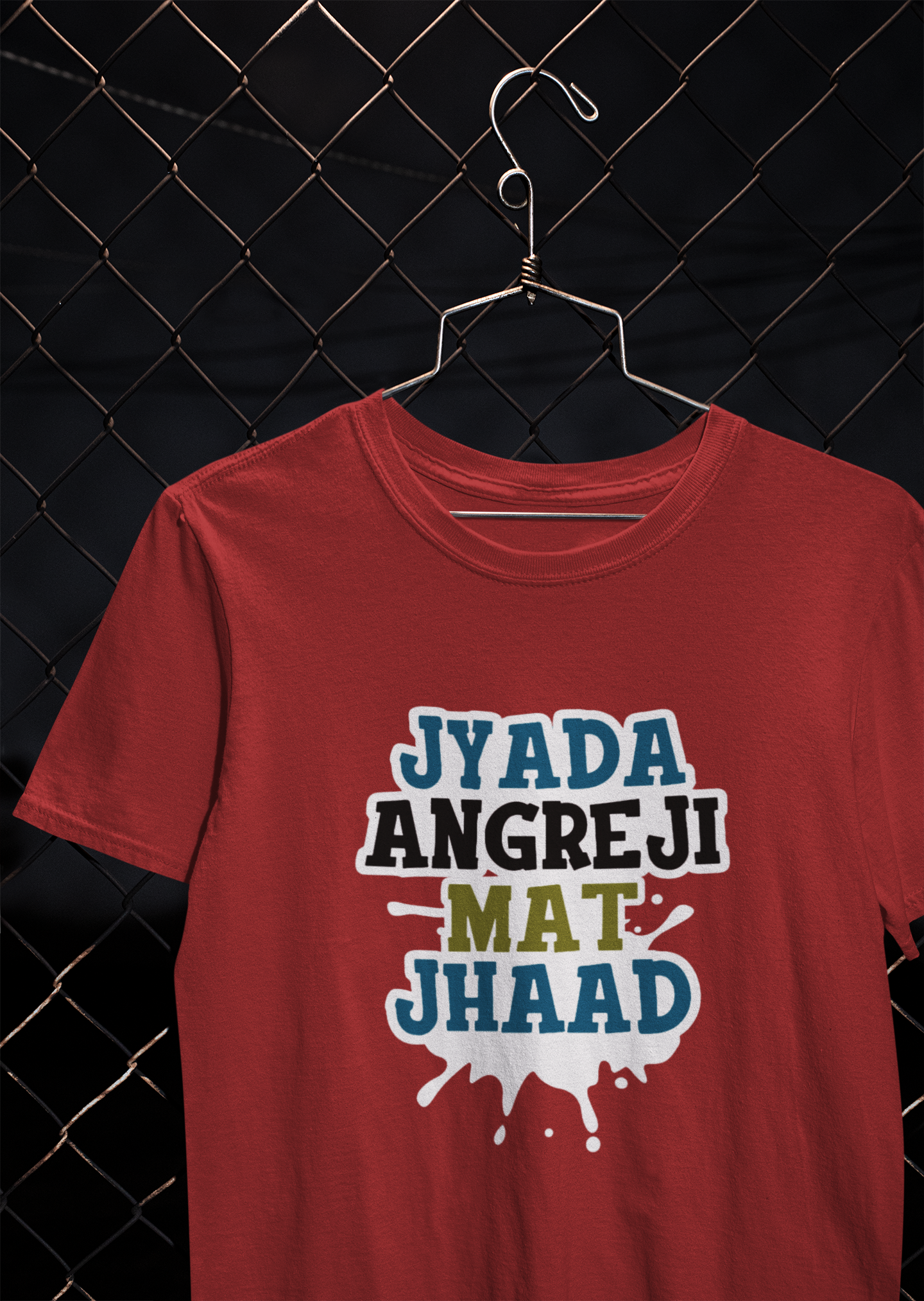 Angreji Mat Jhaad Desi Mens Half Sleeves T-shirt- FunkyTeesClub