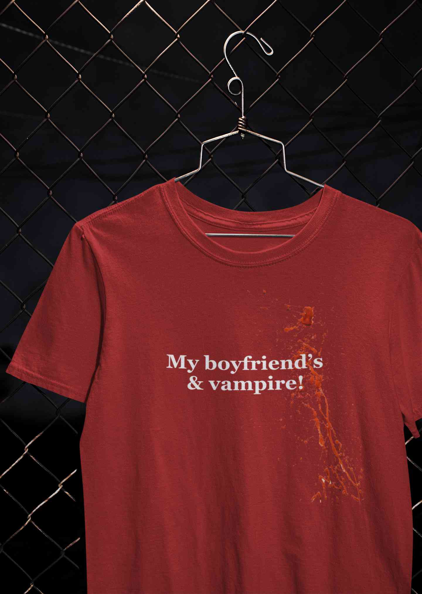 My Boyfriends And Vampire Women Half Sleeves T-shirt- FunkyTeesClub
