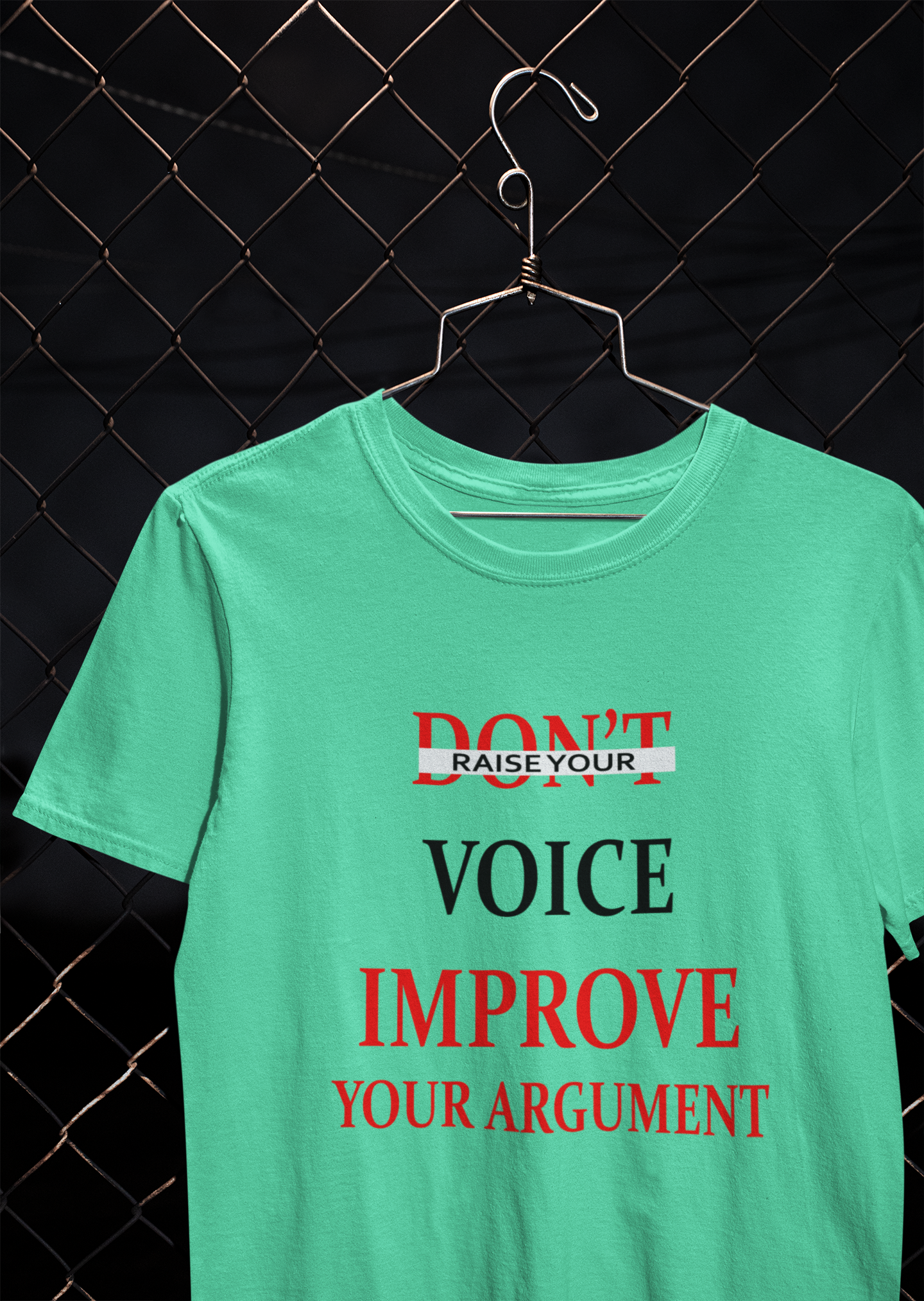 Dont Raise Your Voice Improve Your Argument Lawyer Mens Half Sleeves T-shirt- FunkyTeesClub