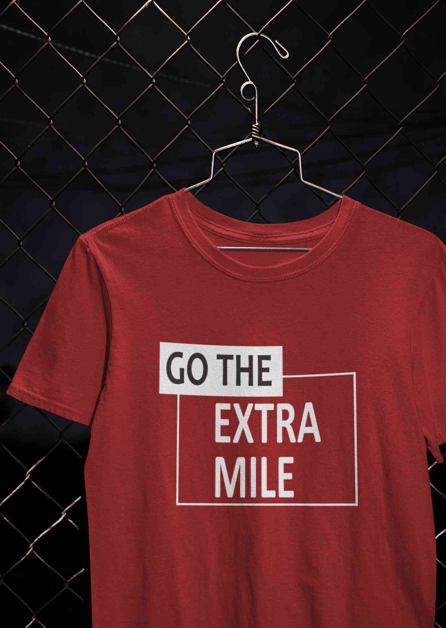 Go The Extra Mile Mens Half Sleeves T-shirt- FunkyTeesClub
