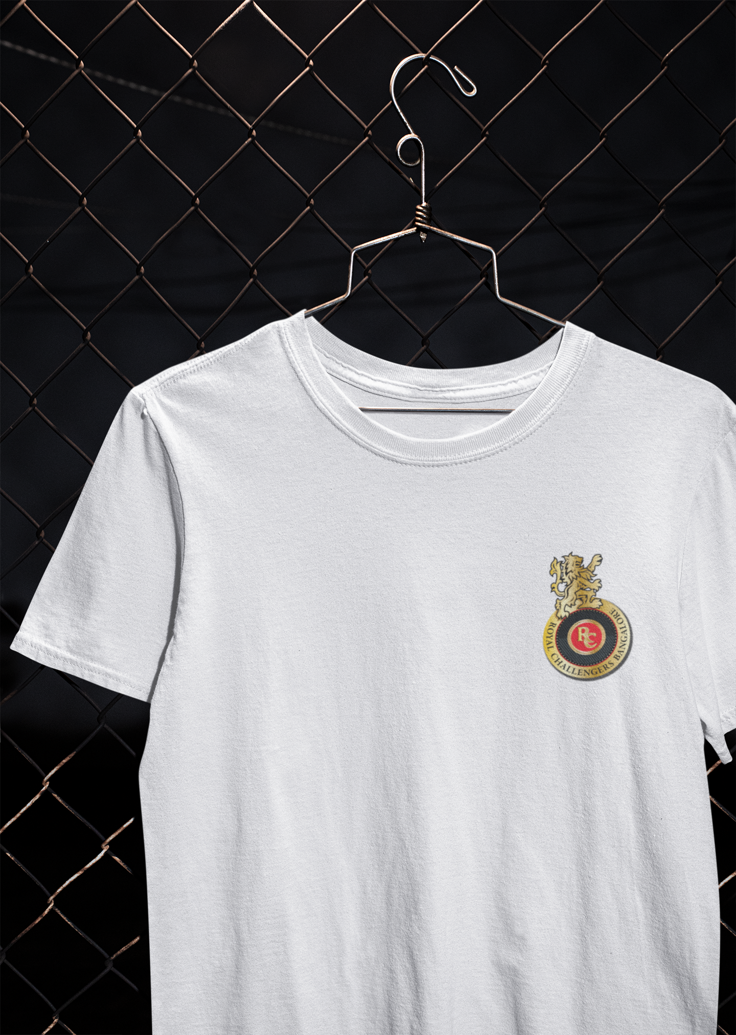 Rcb Logo Side Pocket Mens Half Sleeves T-shirt- FunkyTeesClub