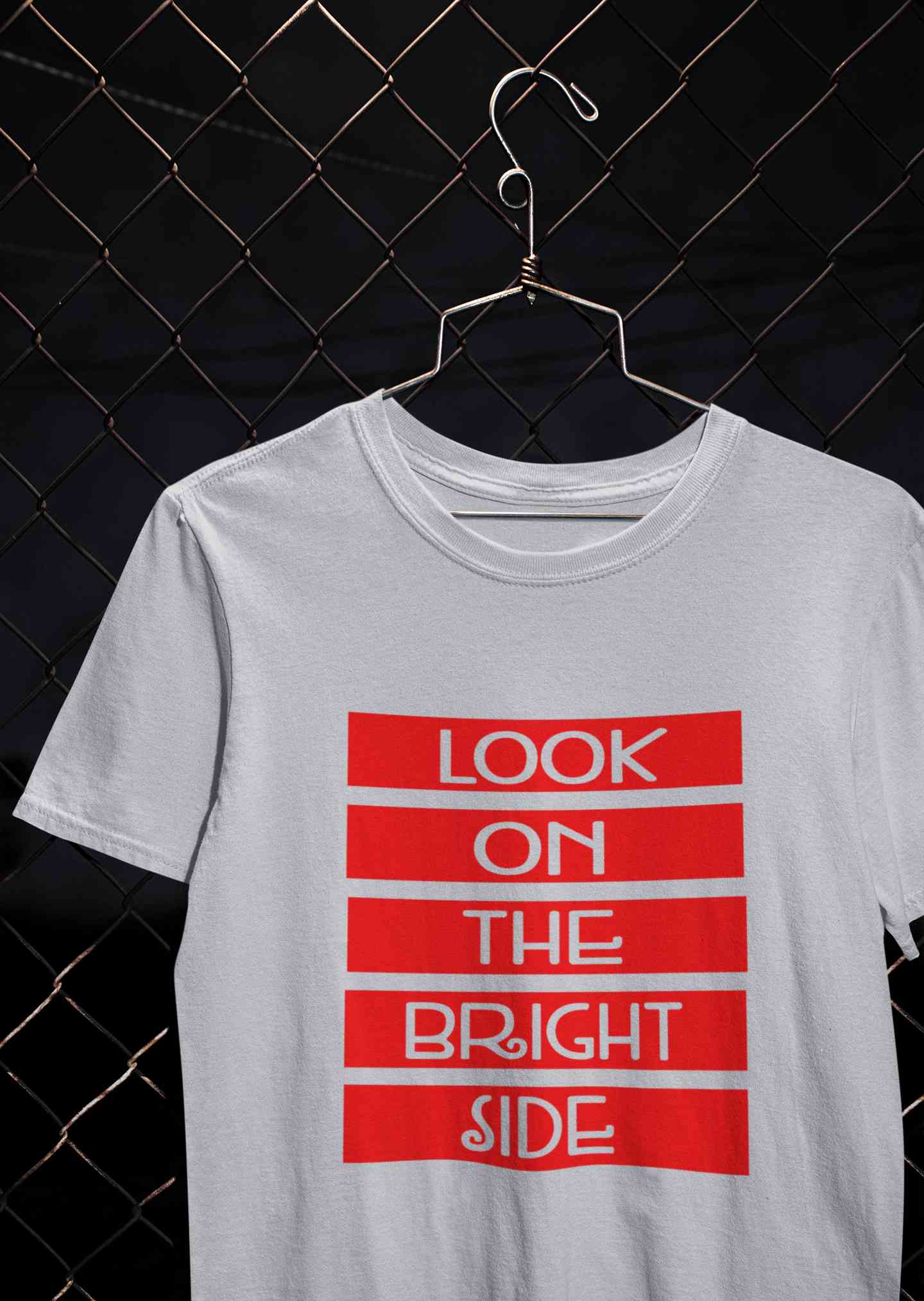 Look On The Bright Side Women Half Sleeves T-shirt- FunkyTeesClub