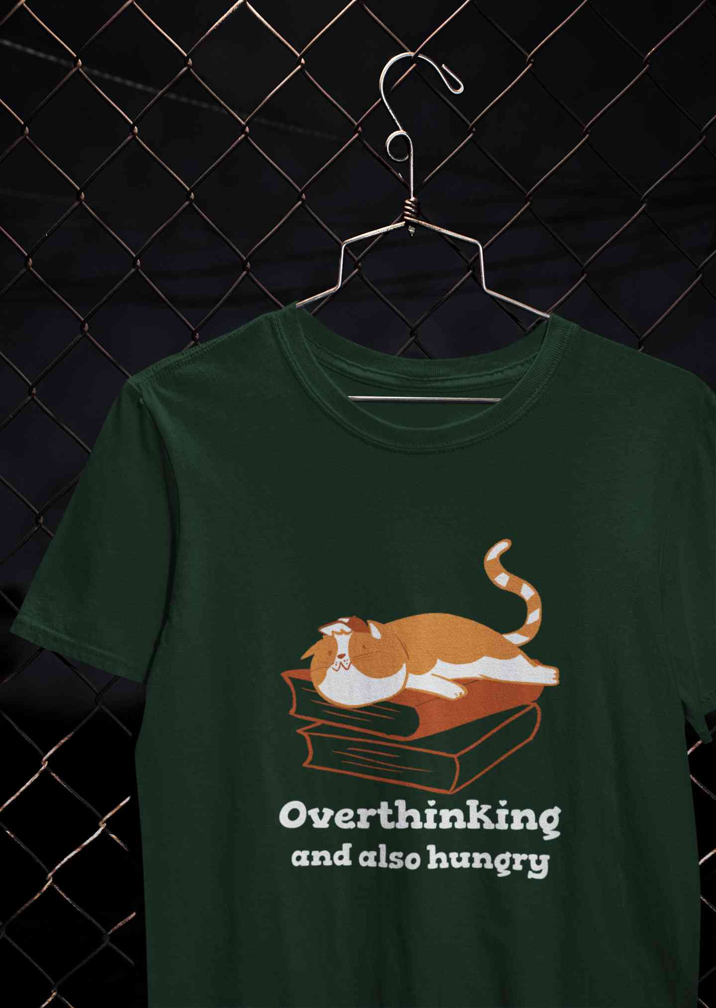 Overthinking And Also Hungry Women Half Sleeves T-shirt- FunkyTeesClub