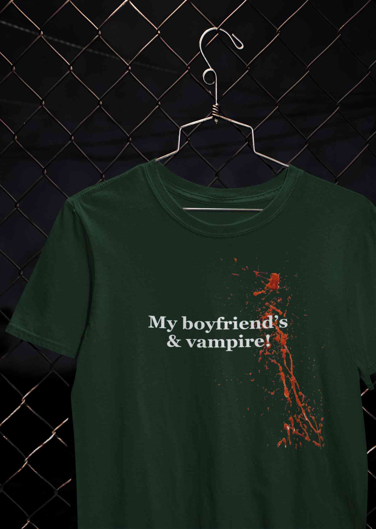 My Boyfriends And Vampire Women Half Sleeves T-shirt- FunkyTeesClub