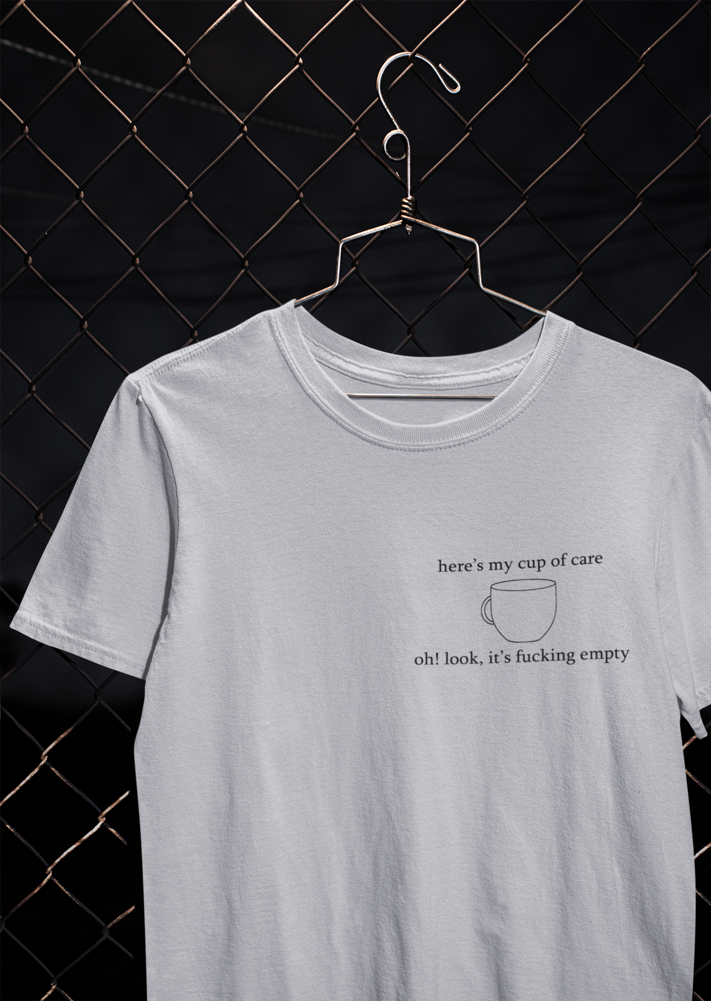 Here Is My Cup Of Care Mens Half Sleeves T-shirt- FunkyTeesClub