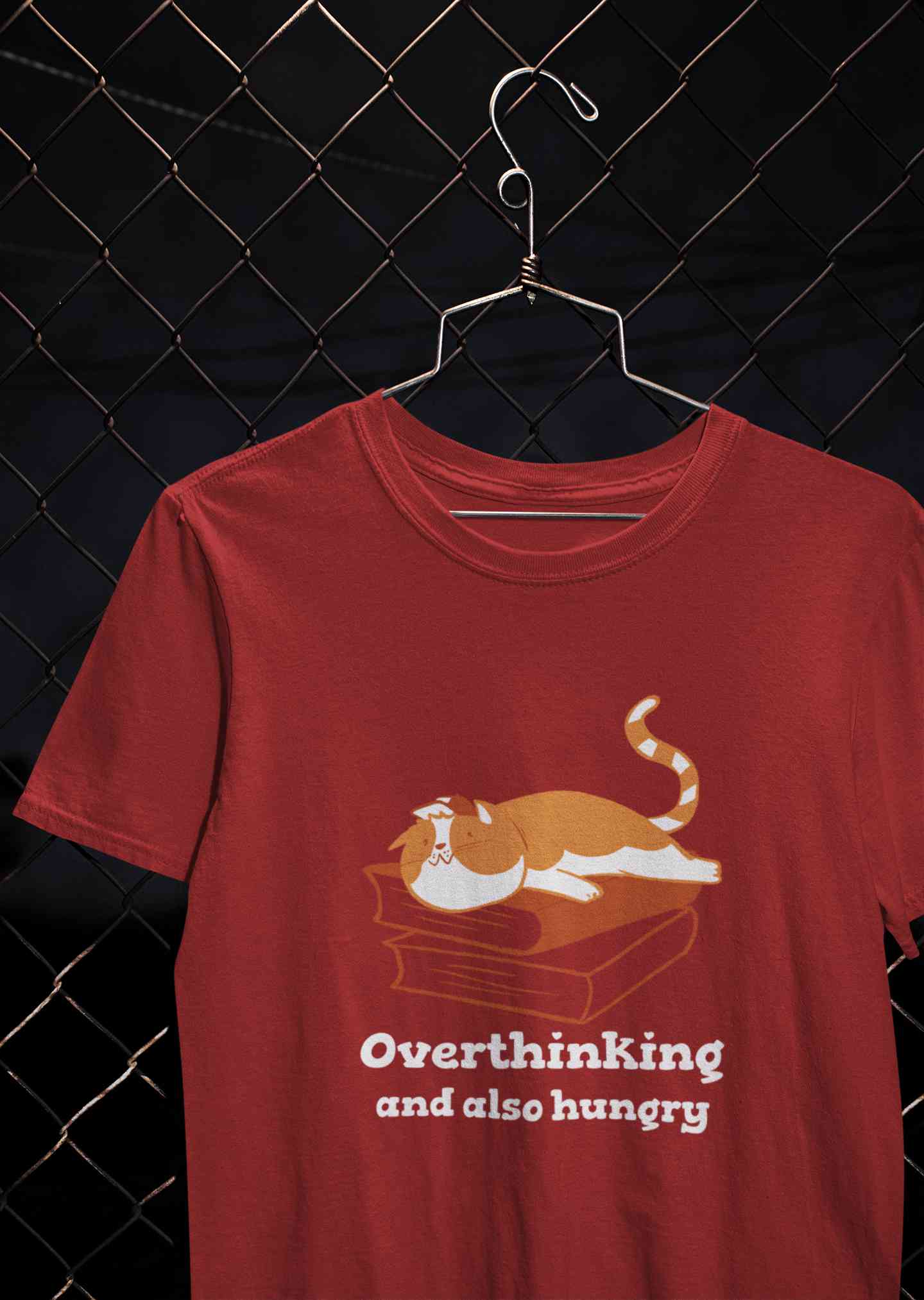 Overthinking And Also Hungry Women Half Sleeves T-shirt- FunkyTeesClub