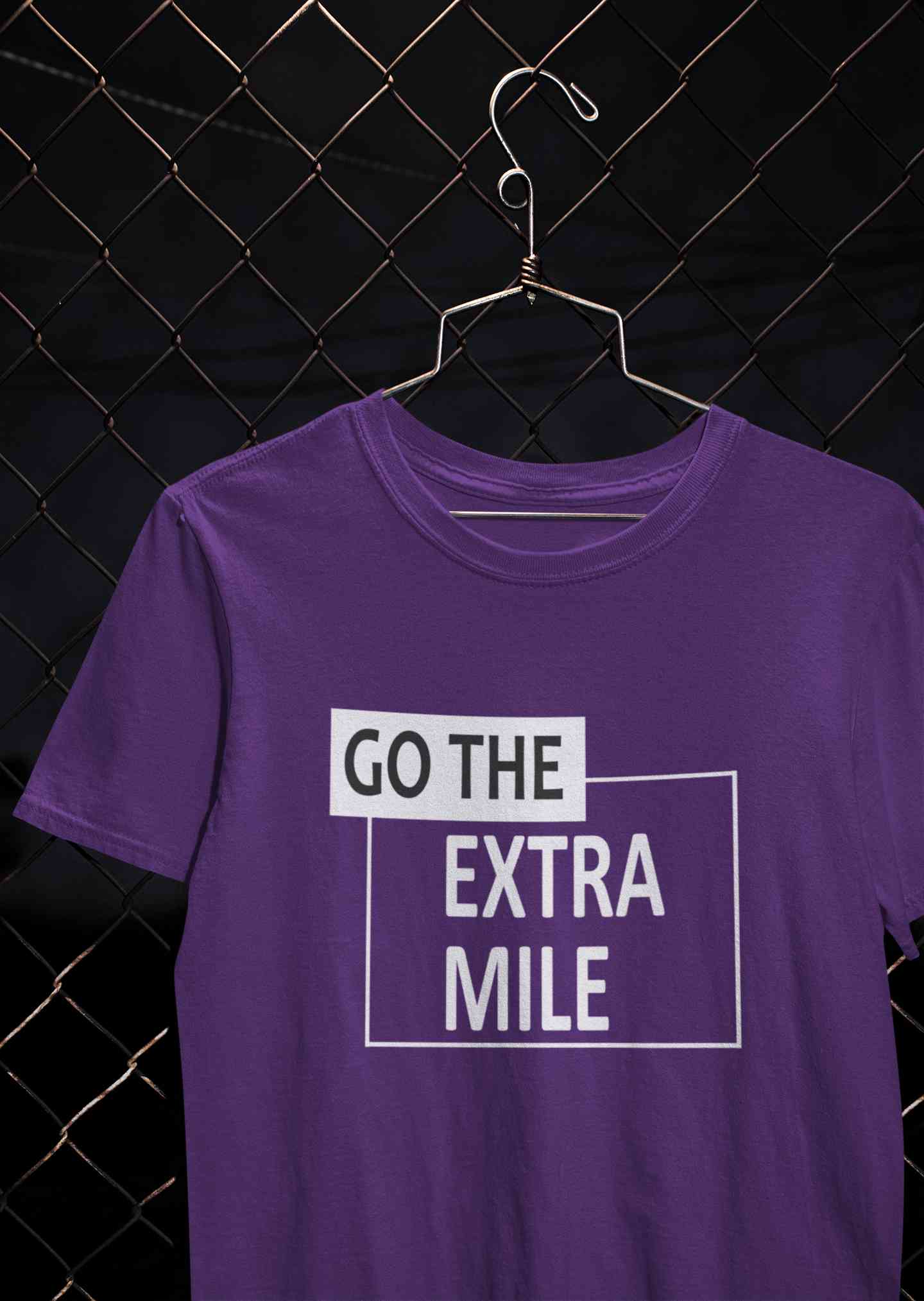 Go The Extra Mile Mens Half Sleeves T-shirt- FunkyTeesClub