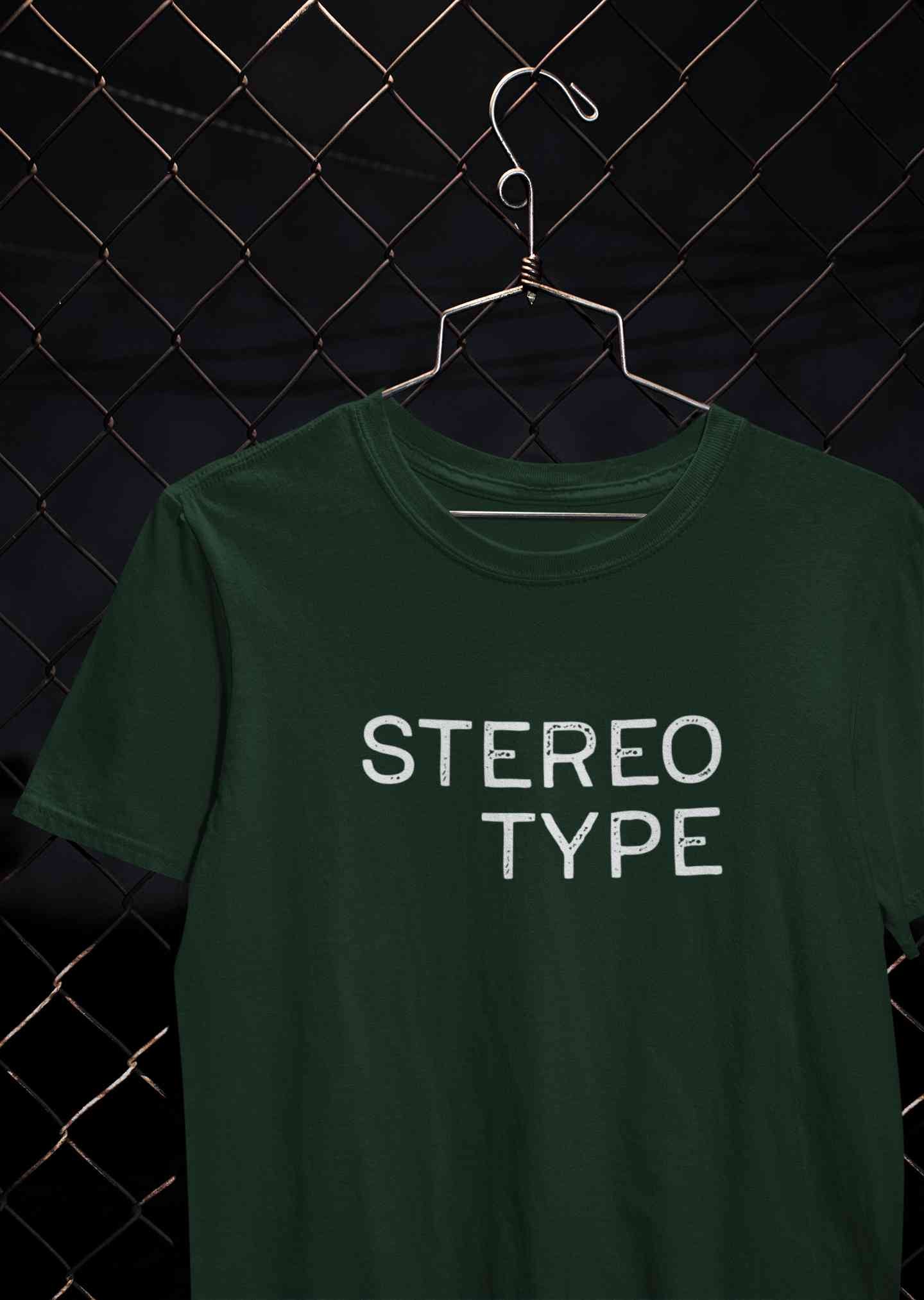 Stereotype Typography Mens Half Sleeves T-shirt- FunkyTeesClub