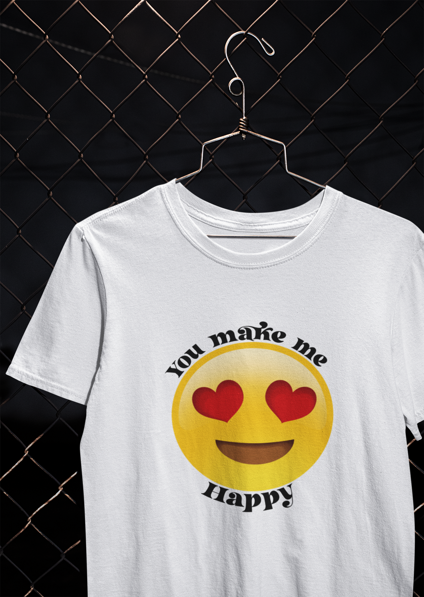You Make Me Happpy Couple Half Sleeves T-Shirts -FunkyTeesClub