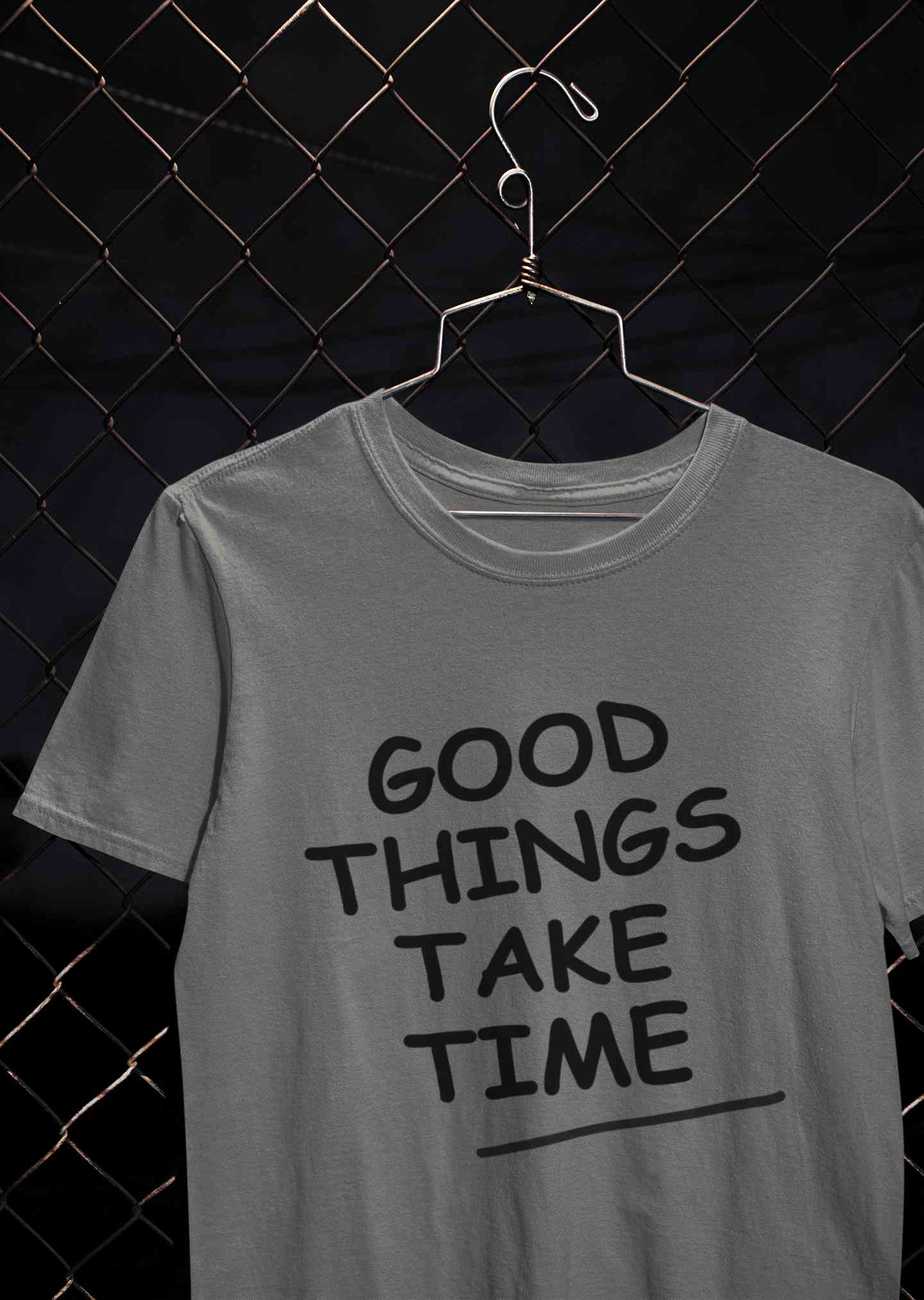 Good Things Take Time Mens Half Sleeves T-shirt- FunkyTeesClub