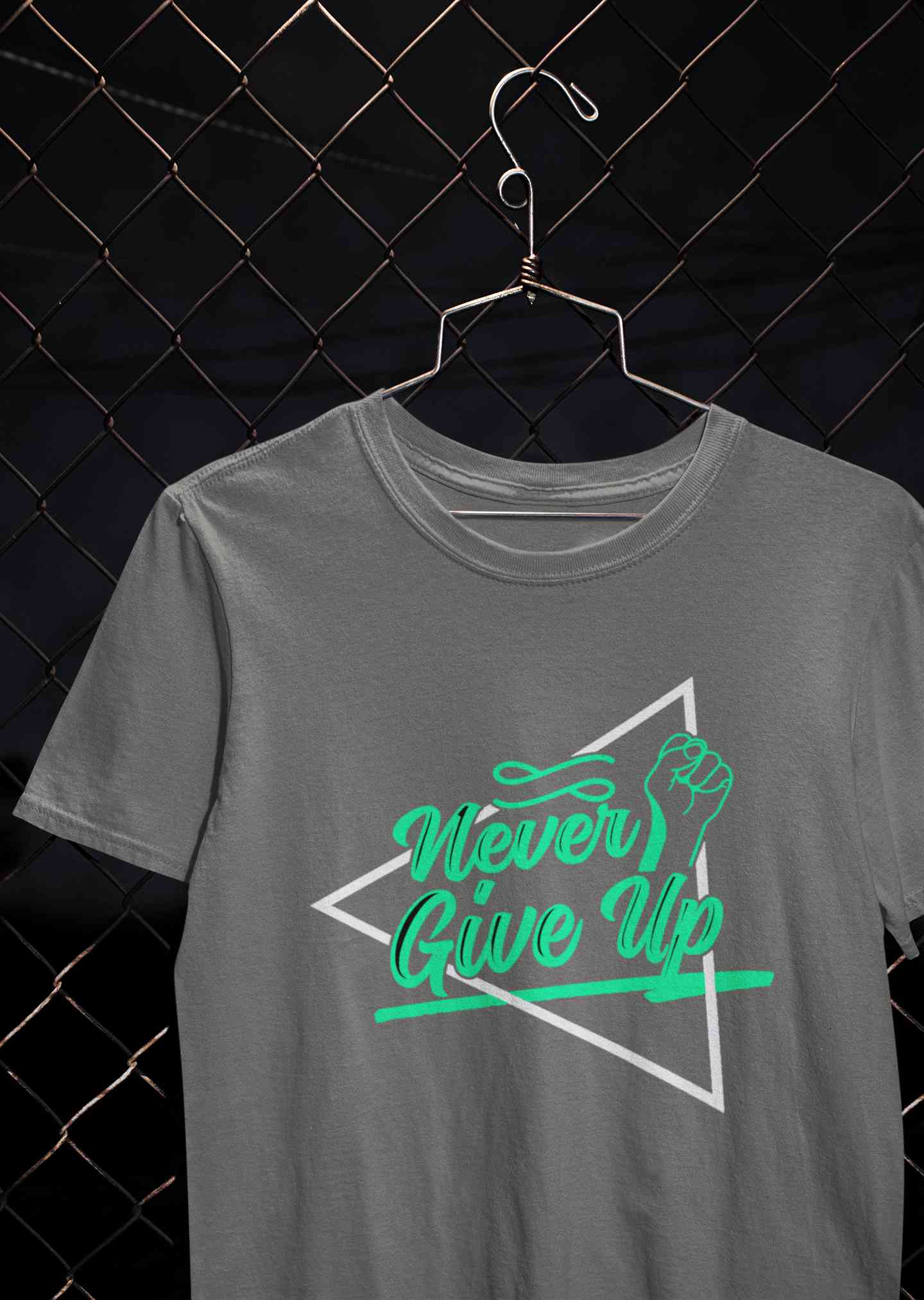 Never Give Up Women Half Sleeves T-shirt- FunkyTeesClub