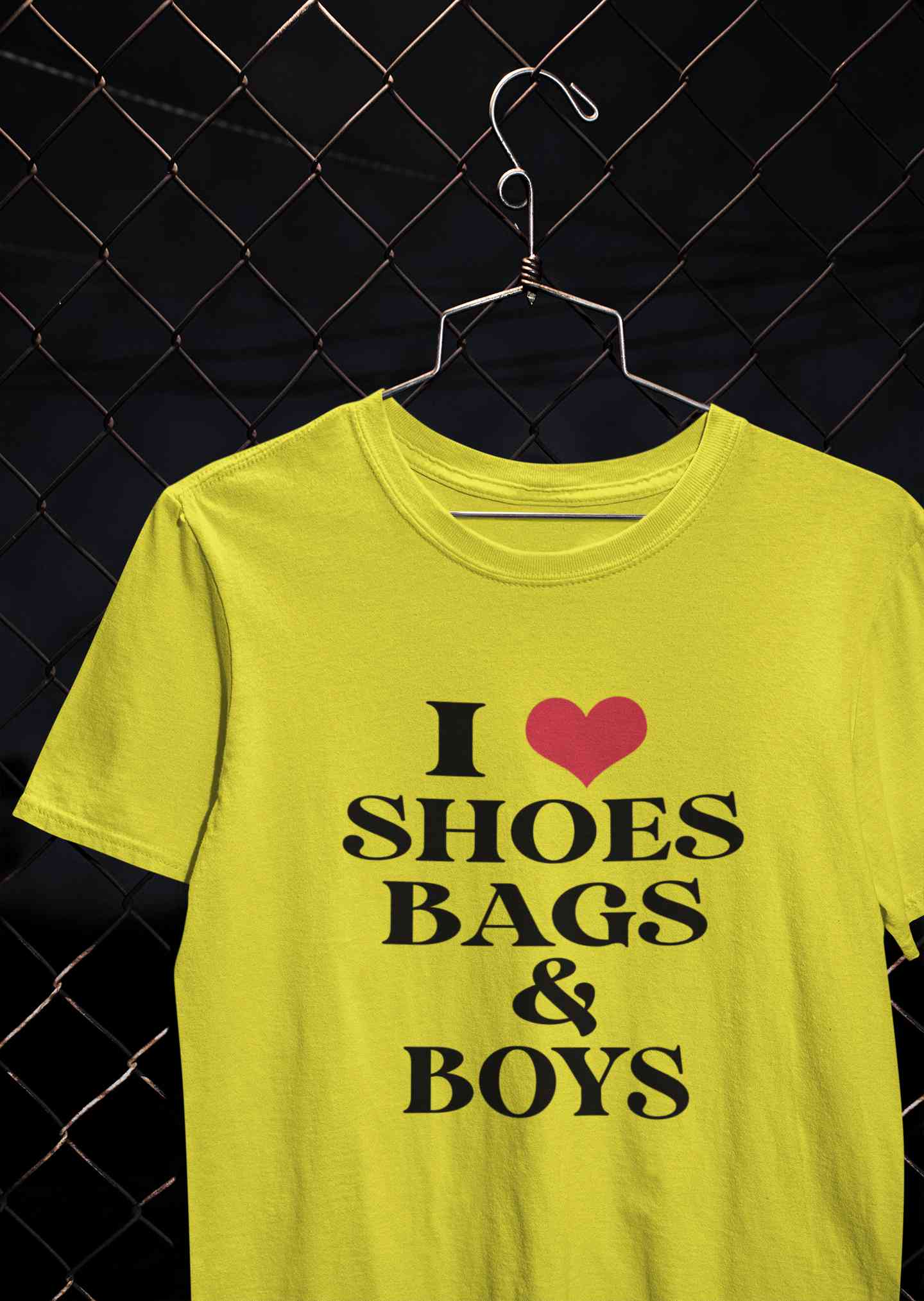 I Love Shoes Bags And Boys Women Half Sleeves T-shirt- FunkyTeesClub