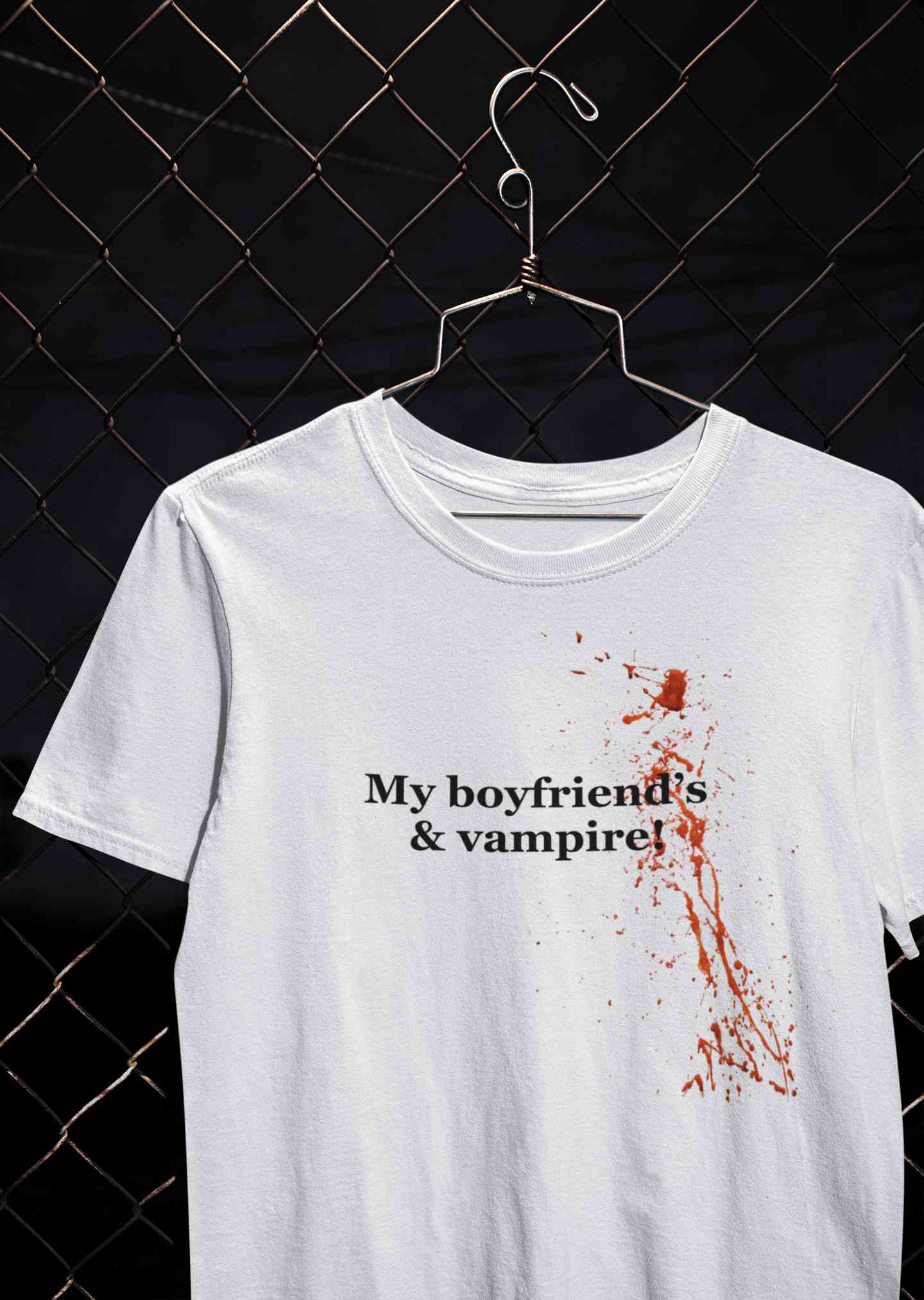 My Boyfriends And Vampire Women Half Sleeves T-shirt- FunkyTeesClub